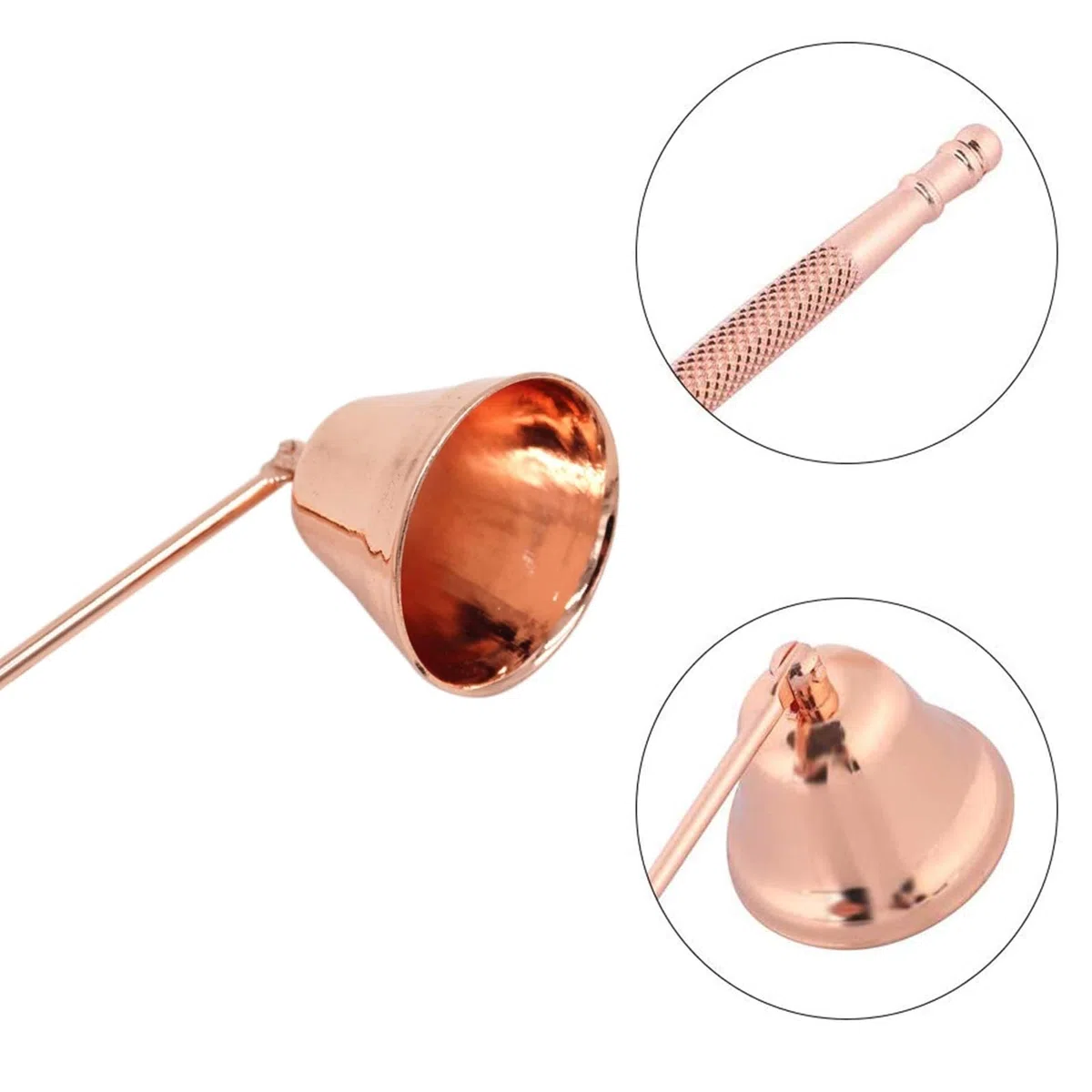 Trimmer per Stoppini in Acciaio Inossidabile Strumento per Spegnere le Candele per la Casa Spegni Candele Stoppino Trimmer Wick Accessorio Candela con Manico Lungo Spegni, Forma di Campana per Casa