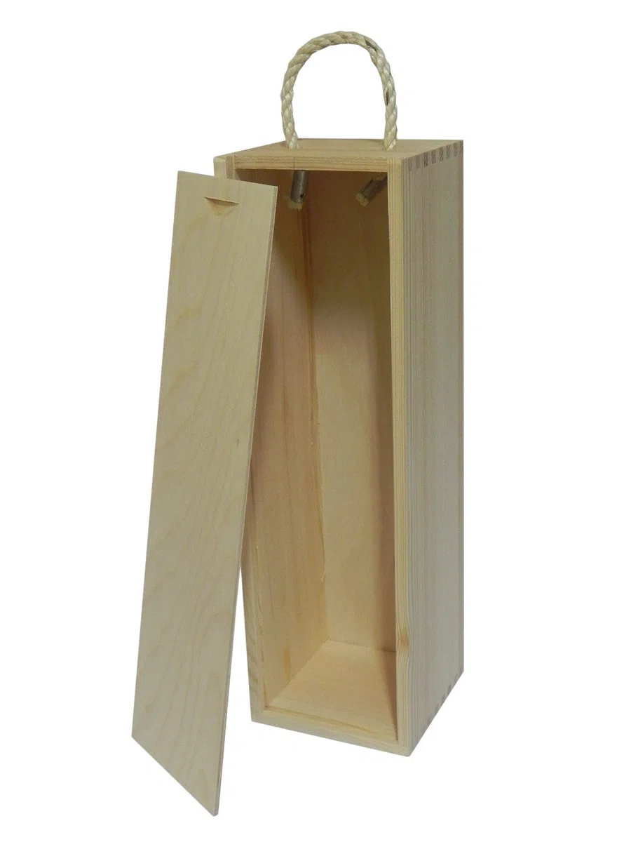 Contenitore in legno per vino, confezione regalo per bottiglie, per découpage e artigianato, in legno di pino