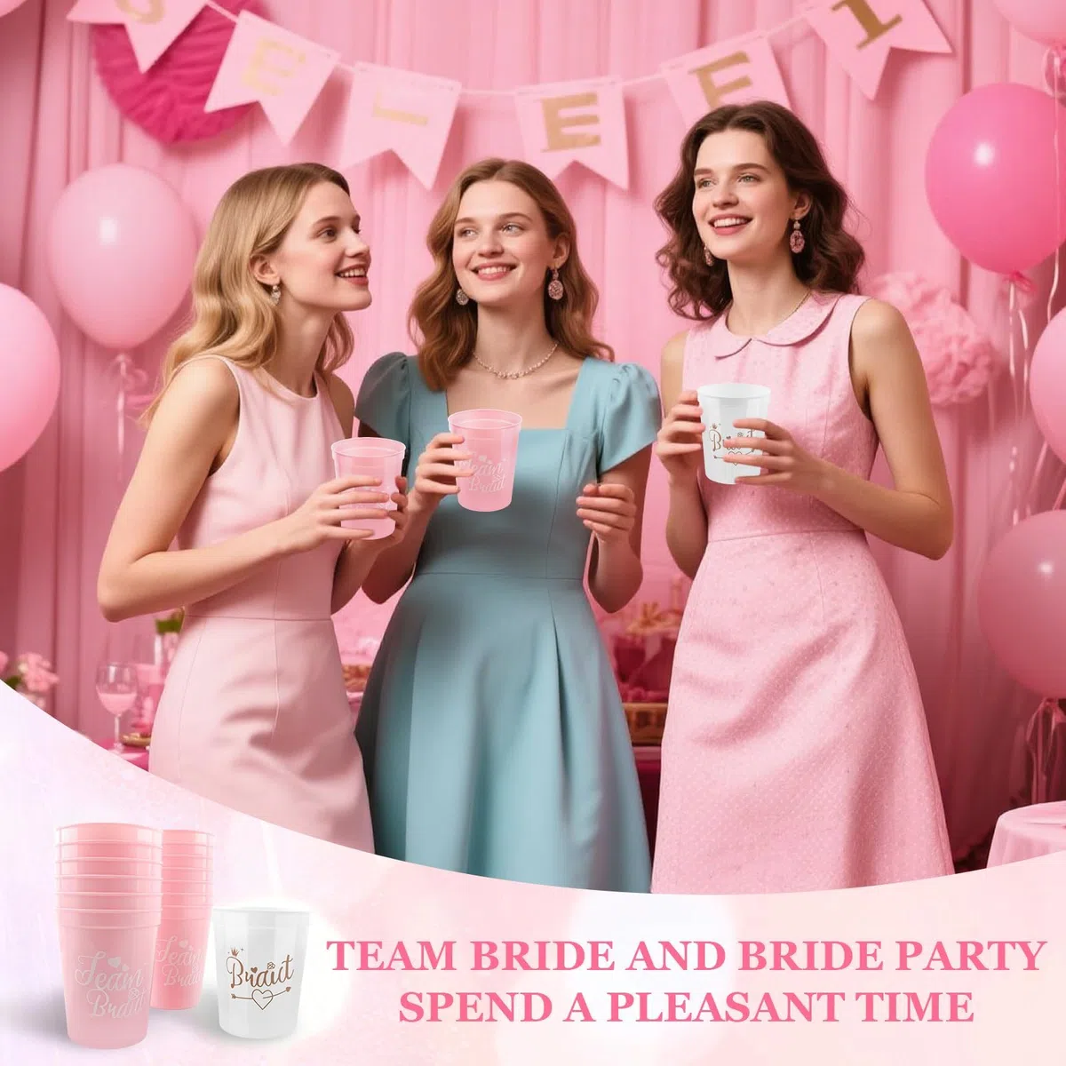 CIYIN 14 Pezzi Bicchieri Addio al Nubilato, Bicchieri Team Bride, Bicchiere Shot Sposa, Tazza Squadra Sposa, Bride Tribe Cups Gadget Addio al Nubilato Sposa Bicchieri