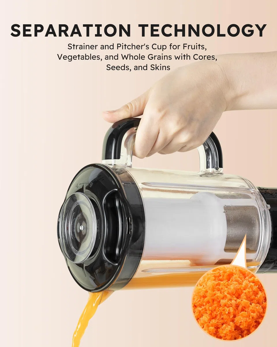 Sangcon Frullatori da Cucina e Robot da Cucina Combo, Frullatore 5 in 1 per Frullati e Carne Macinata, Controllo a 3 Velocità con Impulsi 500 W, con coperchio TO-Go, per Ghiaccio, Frutta, Carne