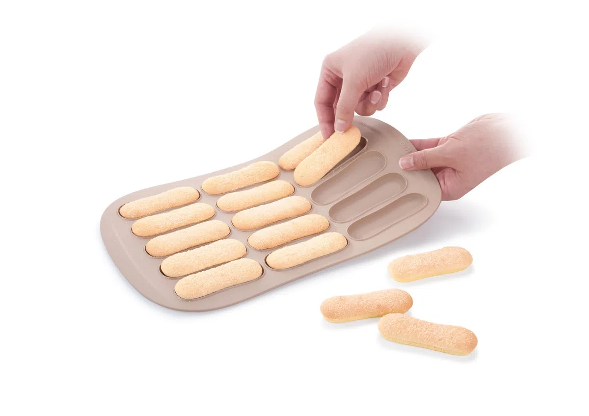 Tescoma 629528 Stampo per Savoiardi, Silicone, 34.5 x 21.5 x 1 cm