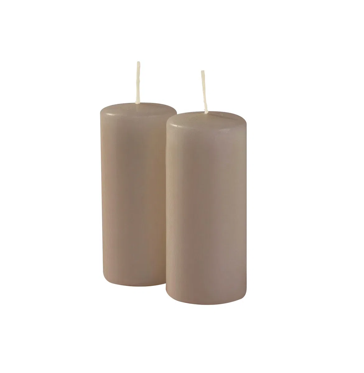 Risthò Candele Cero, Tortora, Diametro 5 cm, Altezza 12 cm, 9 pezzi