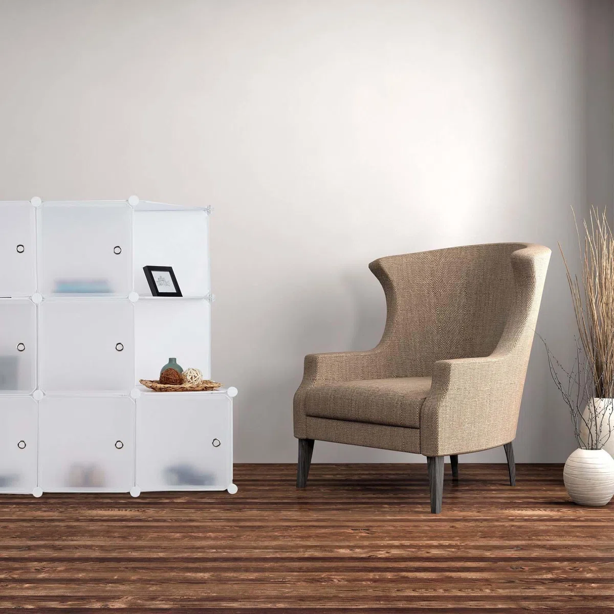 ANBOO Connettori Cubo in Plastica, Connettori per Armadio Modulabile, Fili Cubo Plastica ABS Connettore, Cubo Connettori per Scaffale Armadietto (40 pezzi)
