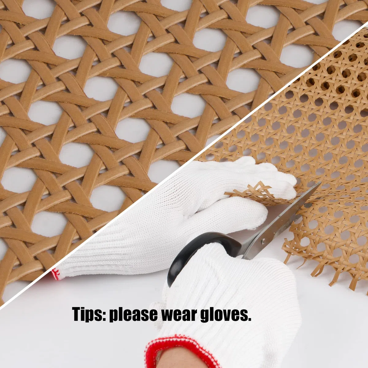 BETESSIN Rattan Rotolo Fettuccia Rattan Intrecciato 1m x 35cm in PE Intreccio Viennese Foglio Rattan per Riparazione di Sedie Decorazione Mobili Artigianato Fai da Te