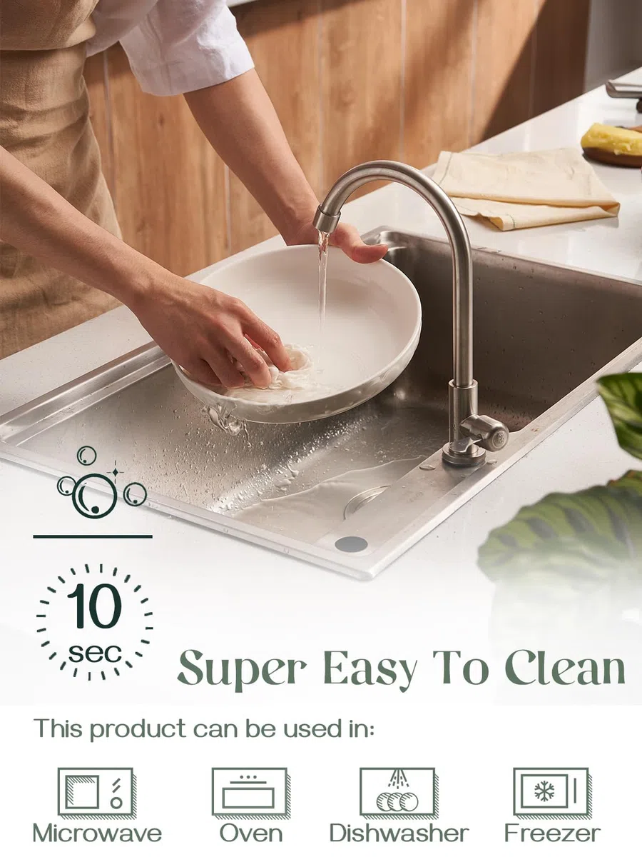 DOWAN Set da 4 Piatti Piani, 1600 ml Grandi Ciotole per Pasta, Insalatiere è Fruttiere in Porcellana, Piattini da Pane è Dessert, Adatto al Microonde & Lavastoviglie, Ø25 cm x H5.0 cm-Bianco