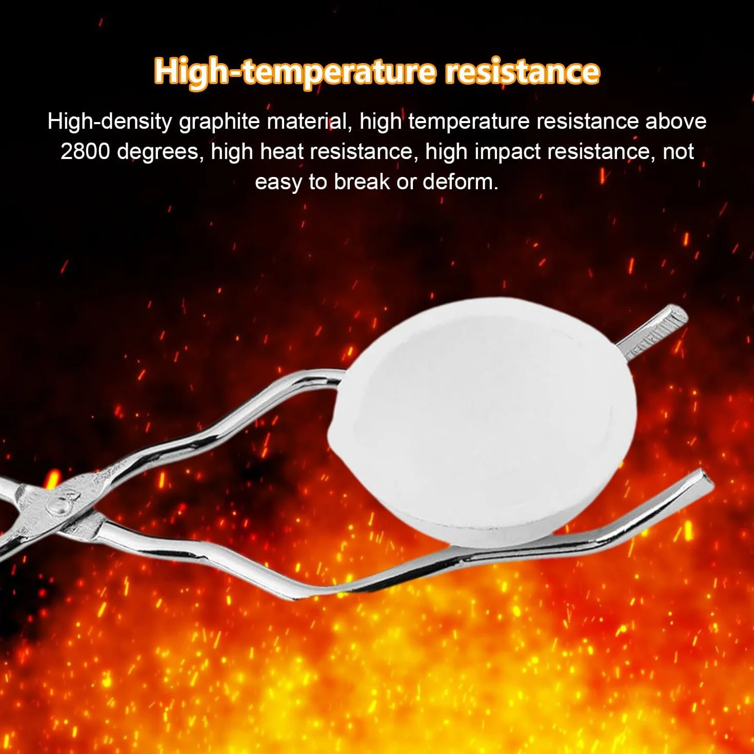 4 Pezzi Set di Crogiolo per Forno Fusione Metalli, Stampo Crogiolo Pinza per Crogiolo, Bowl, Stampo per Piastre in Grafite. Kit Fusione Oro, Argento e Leghe Resistente Alte Temperature