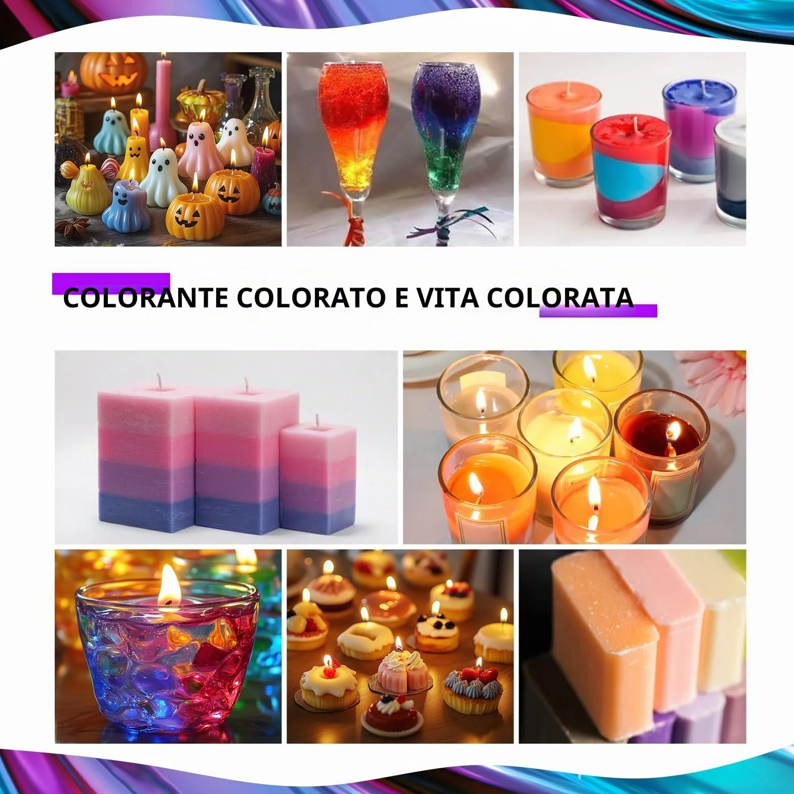 Roizefar Coloranti per Candele - Pintura a Base di Olio per Cera, Colorante Liquido Altamente Concentrato (21)