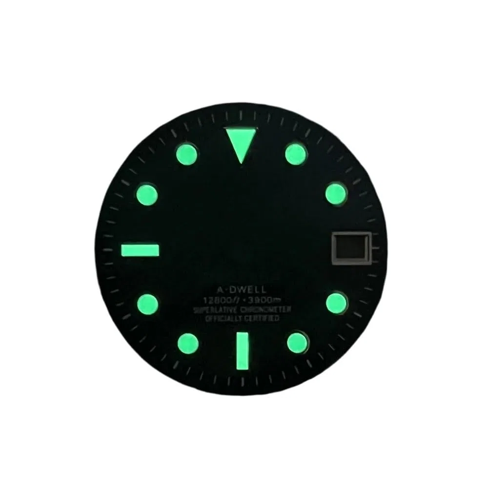 1 pz 28.5mm S Logo Quadrante Adatto for NH35/NH36/4R/7S Movimento Automatico Verde Luminoso orologio Accessori di Modifica