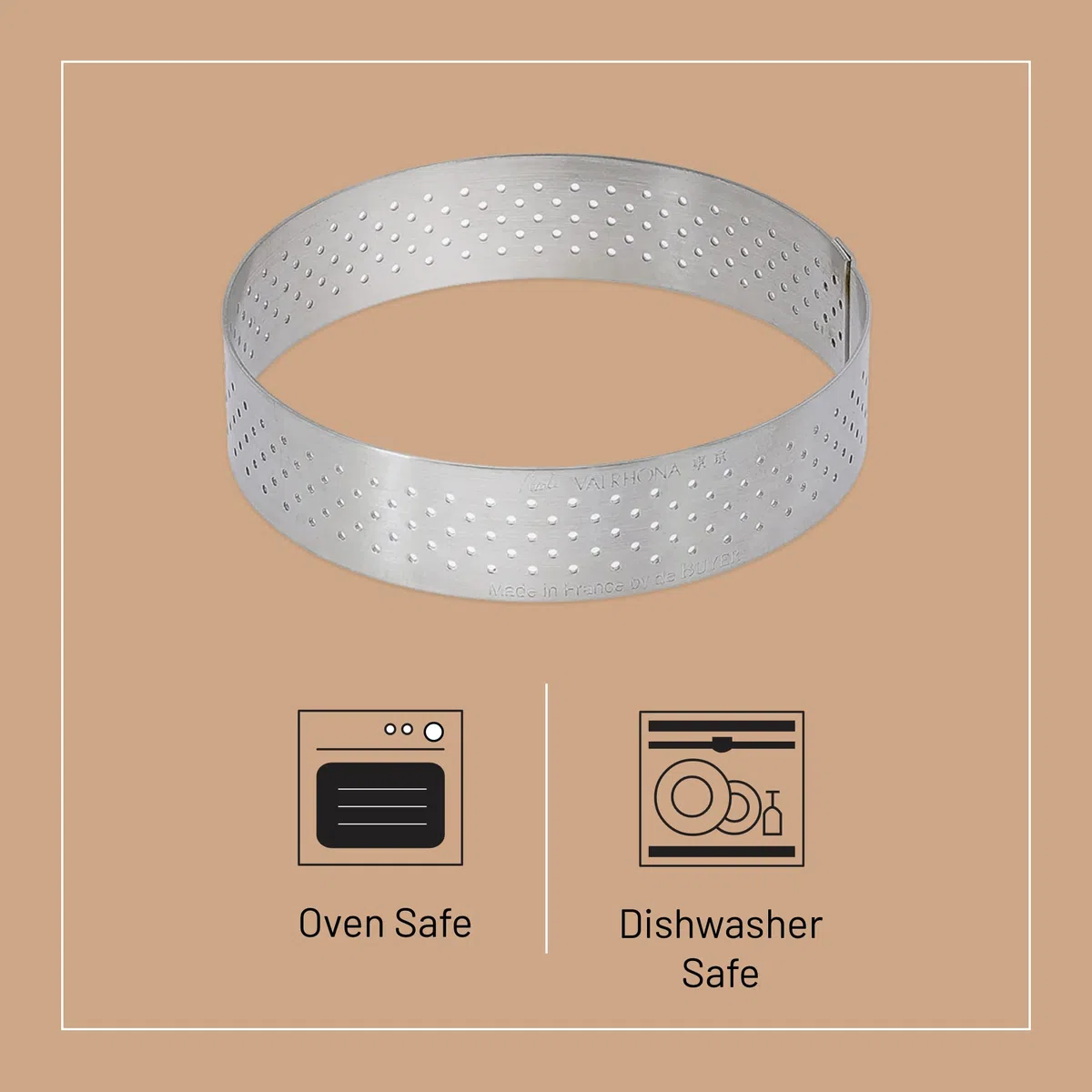 De Buyer Stampo circolare ad anello perforto, diametro 28.5 cm, 3099.10