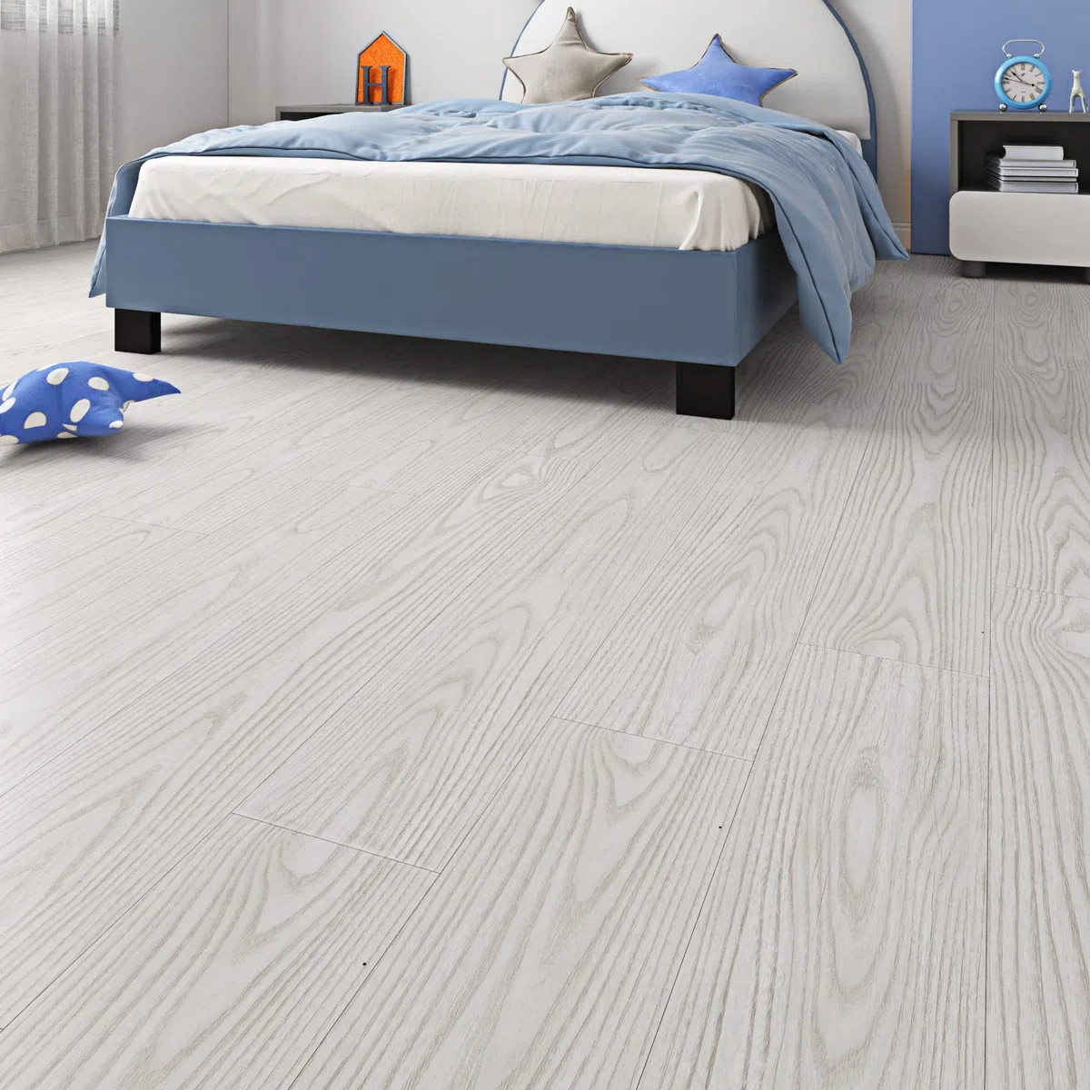 Livelynine Pavimento PVC Adesivo Effetto Legno Bianco 90x15cm Piastrelle Adesive Pavimento Effetto Parquet Adesivo 32 Piastrelle PVC Adesivo Pavimento Bagno Cucina Lavabile Rivestimento Parete Legno