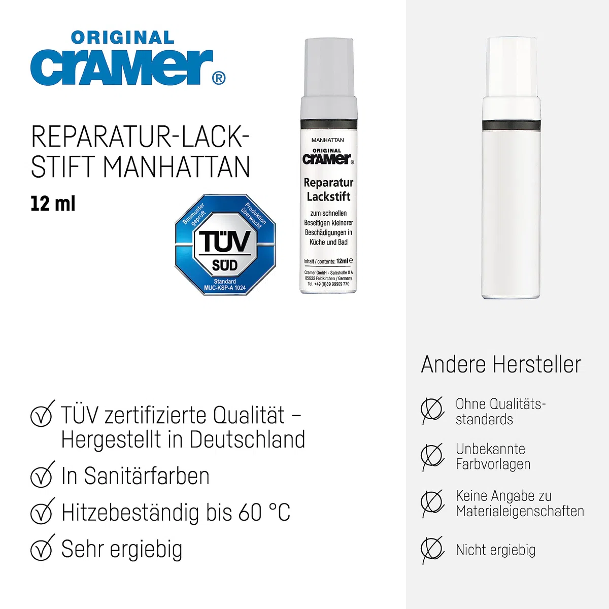 Cramer, Vernice stick per riparazione sanitari - 15850