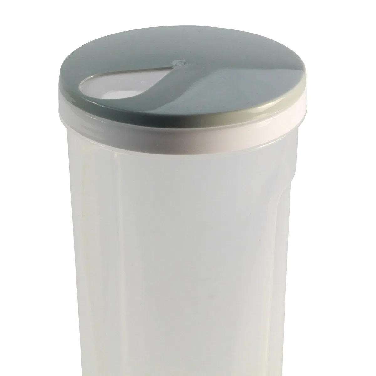 Dispenser per Pasta in Plastica Trasparente con Coperchio Rotante Grigio, 28,6 cm