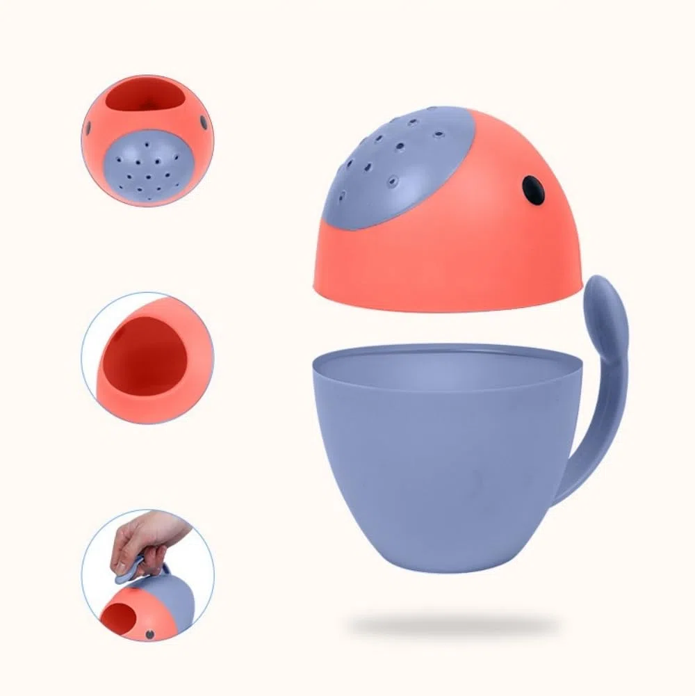 Tazza di Shampoo,Coppa per Shampoo Tazza per Shampoo Doccia Bath Shower Cup Shampoo Rinser Brocca per Bambini e Anziani, Blu