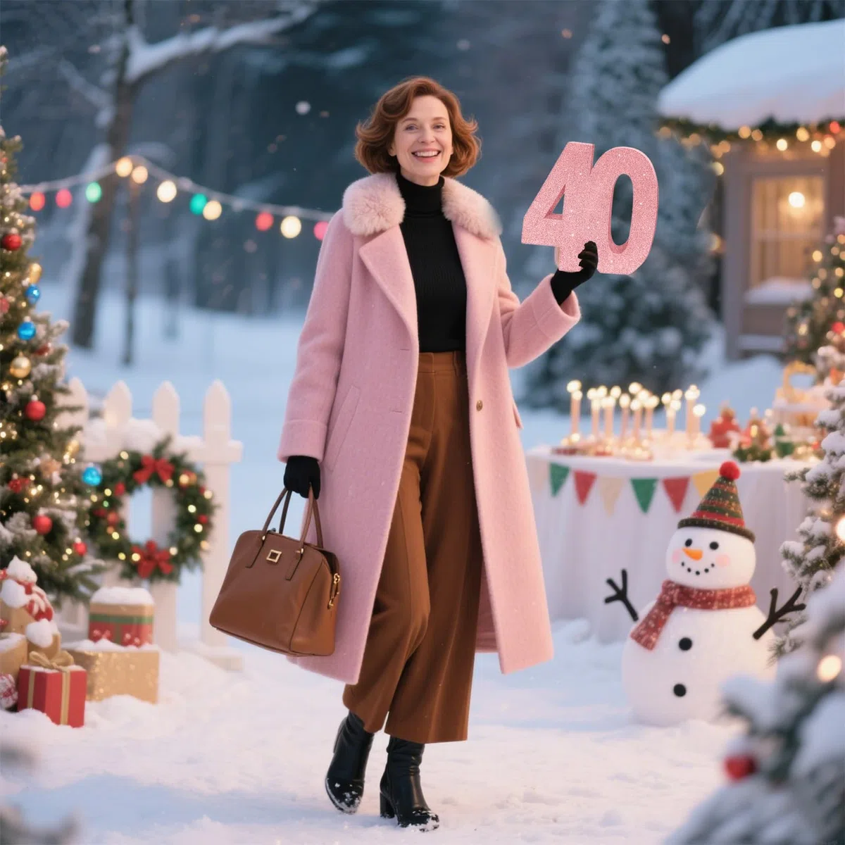 Numero 40 - Decorazione Centrotavola Glitterata Rosa, Decorazioni da Tavolo per il 40° Compleanno per Donne, 20 cm, Scintillante Numero 40 Topper da Tavolo per Decorazioni da Tavolo per Compleanno