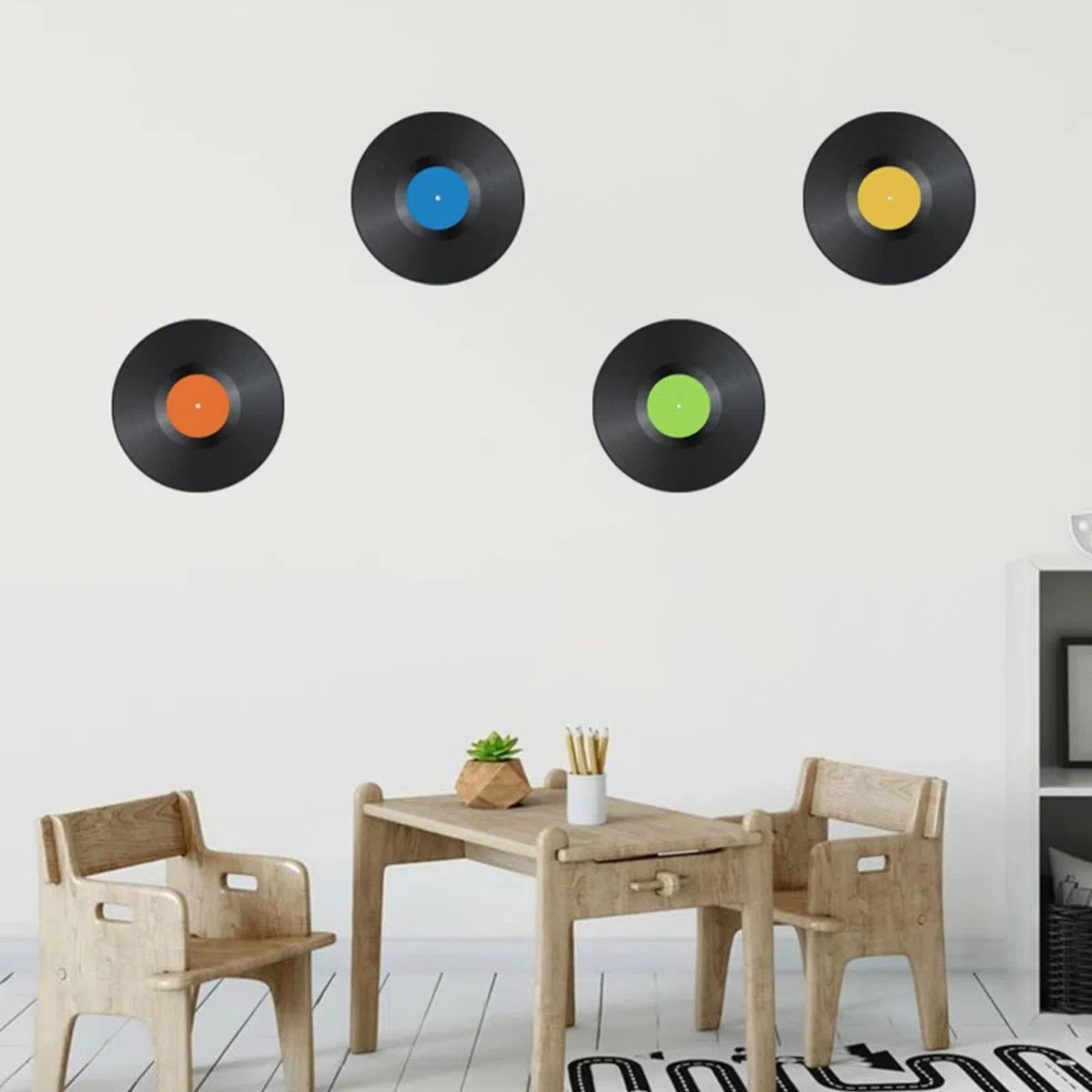 10 Pollici Bianco Dischi in Vinile Falso 8 Pezzi 1 Pacchetto per l'arredamento Indipendente Stanza estetica o Decorazione della casa in Camera da Letto o Soggiorno a Parete Disco Studio