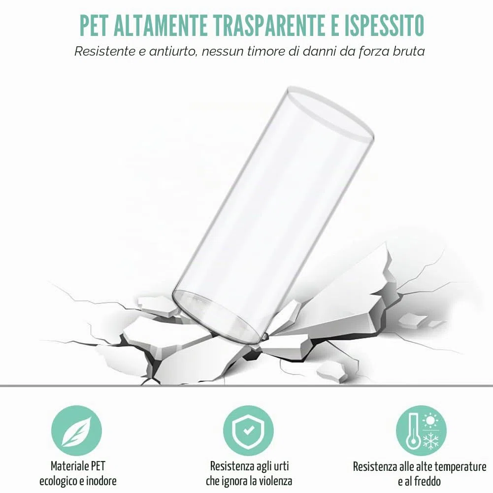 Olrla Set di 2 vasi per fiori in acrilico trasparente in plastica infrangibile per composizioni floreali, centrotavola, fai da te