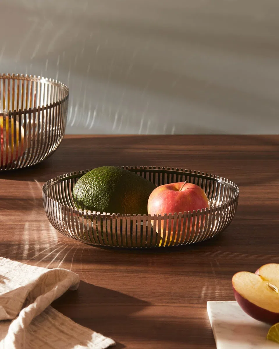 Alessi PCH06/26 Cestino Ovale, Acciaio Inossidabile 18/10, Lucido, 26 cm