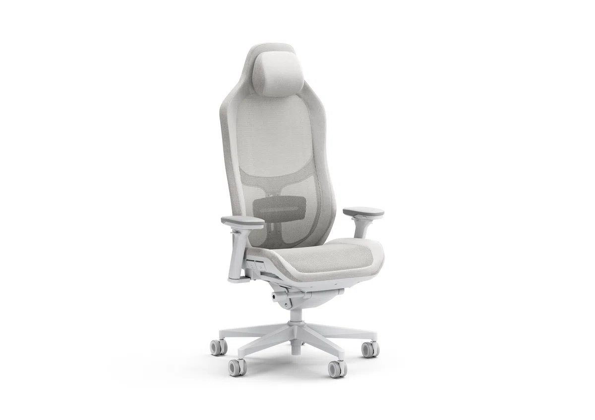 Fractal Design Refine Mesh Light Gaming Chair - Ergonomic Office Desk Chair Functionality with 4D Adjustable Armrests, High-Back Support, Lumbar Cushion, And Breathable Mesh