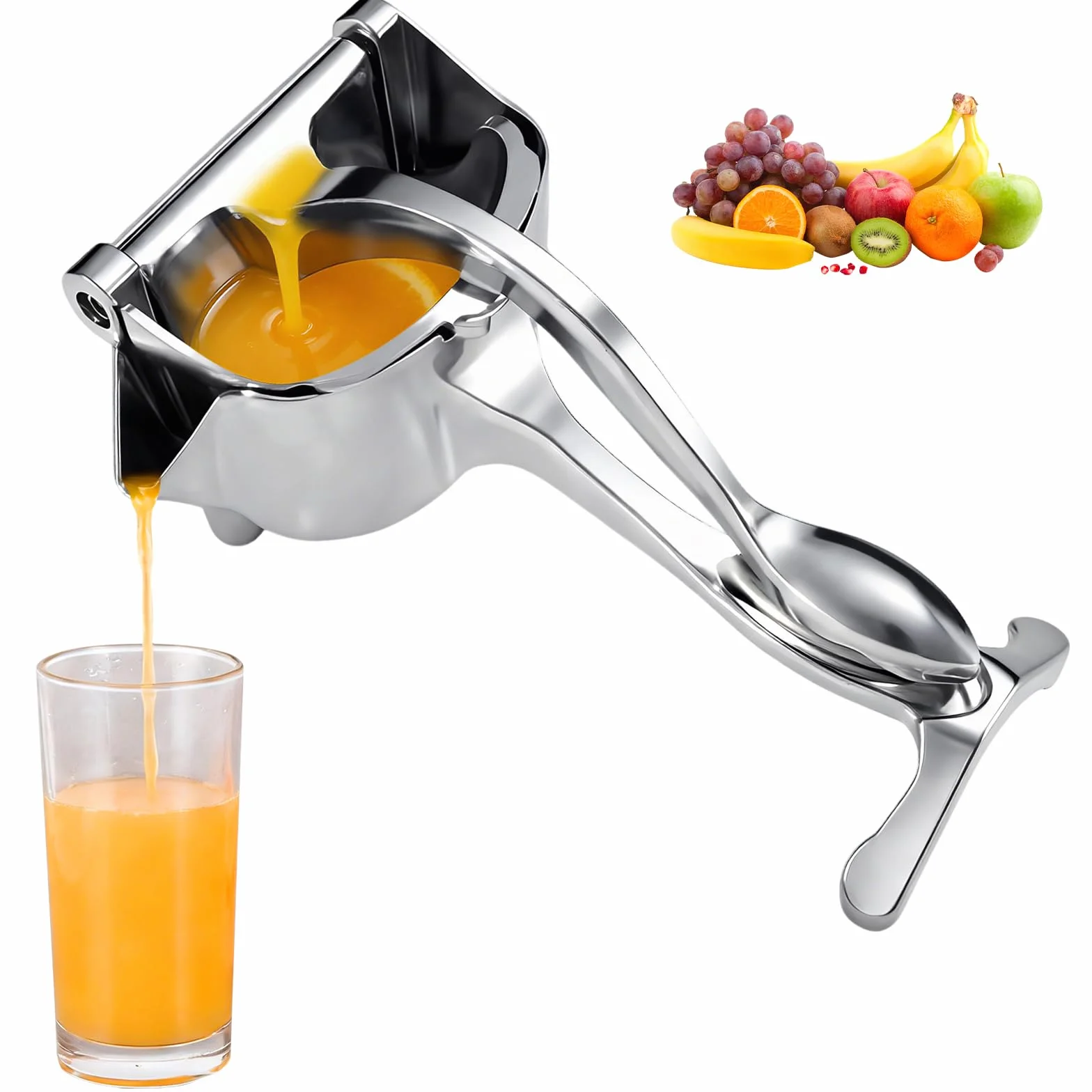 Spremiagrumi Manuale in Alluminio, Spremi Limone, Spremiagrumi ad alta efficienza, facile da pulire, adatto per arance, limoni e pompelmi