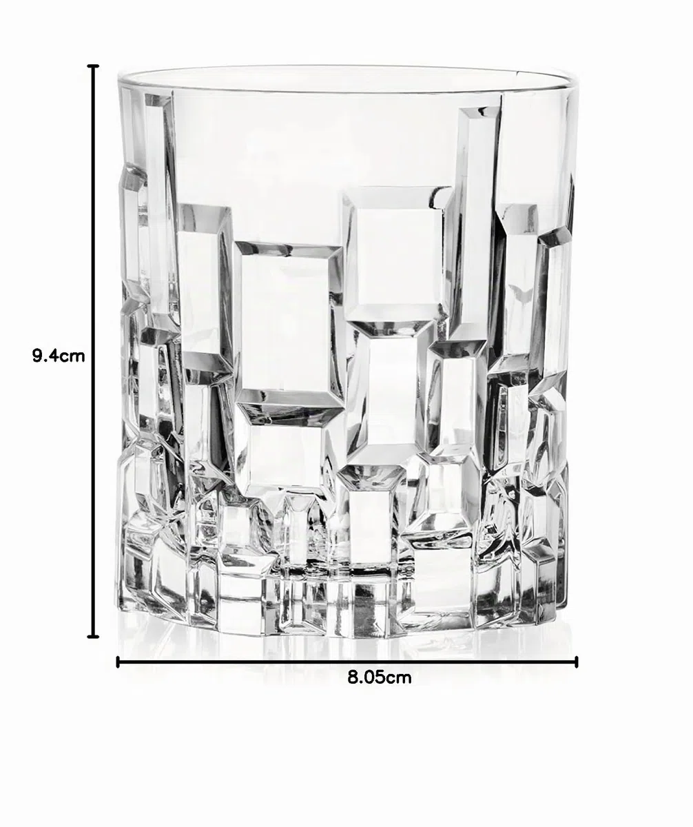 RCR Cristalleria Italiana S.p.a. Linea Etna | Bicchieri da Acqua in Vetro Moderni Set 6 Bicchieri di Cristallo da 33 Cl