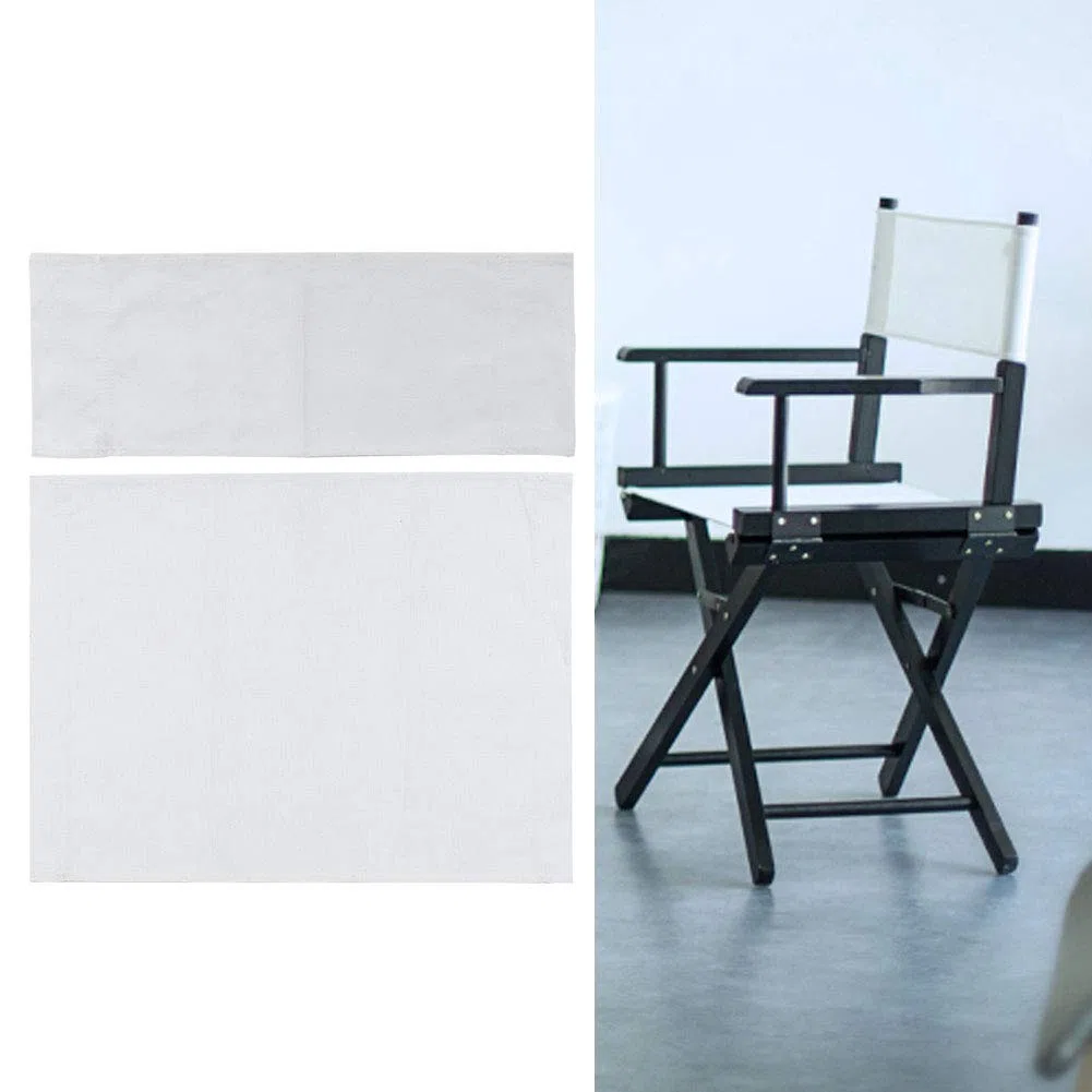 Socobeta - 2 Pezzi di Ricambio per Sedia da Regista In Tela, Non Facile da Indossare 52 Cm X 42 Cm, 52,5 Cm X 19,5 Cm per Uso Quotidiano (bianco, Blu)