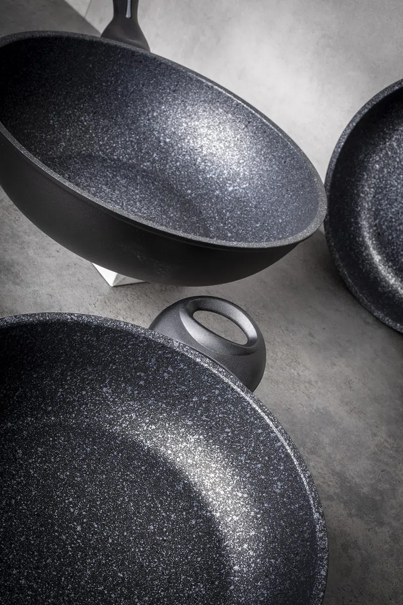 Barazzoni Wok Granitica Extra Induction Diametro 28 Made in Italy Pfoa e Nickel Free