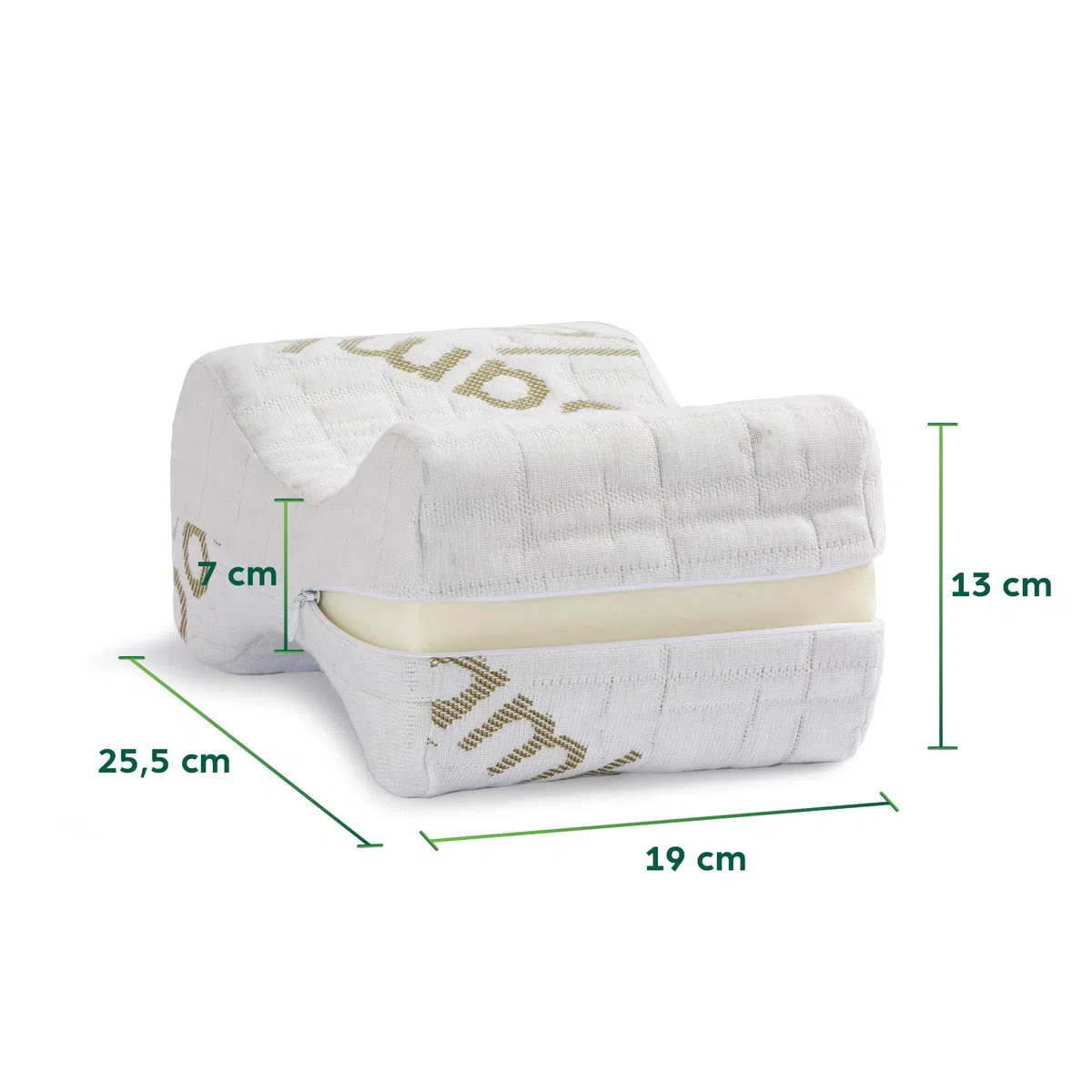 Cuscino per Gambe e Ginocchia per Dormire sul Fianco Riposa Di Lato Gambe e Schiena in Memory Foam e Bambù Supporto Ortopedico e Anatomico Lombare per Problemi Posturali Sfoderabile e Lavabile
