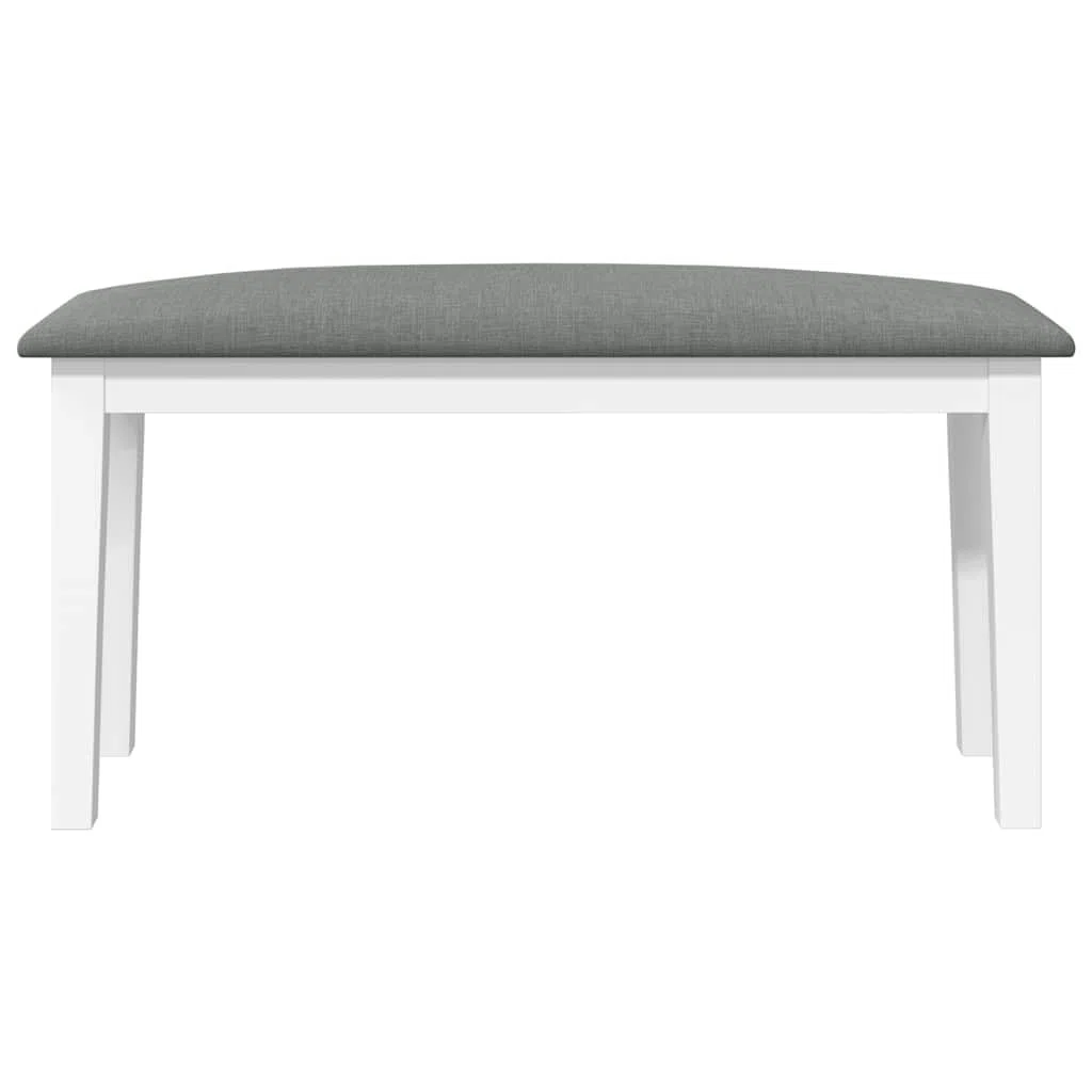 vidaXL Panca 90 cm Bianco in Legno Massello di Hevea, Panca, Panca, Panca, Panca, Panca, Panca, Panca, Panca, Panca da Interno, Panca da Ingresso