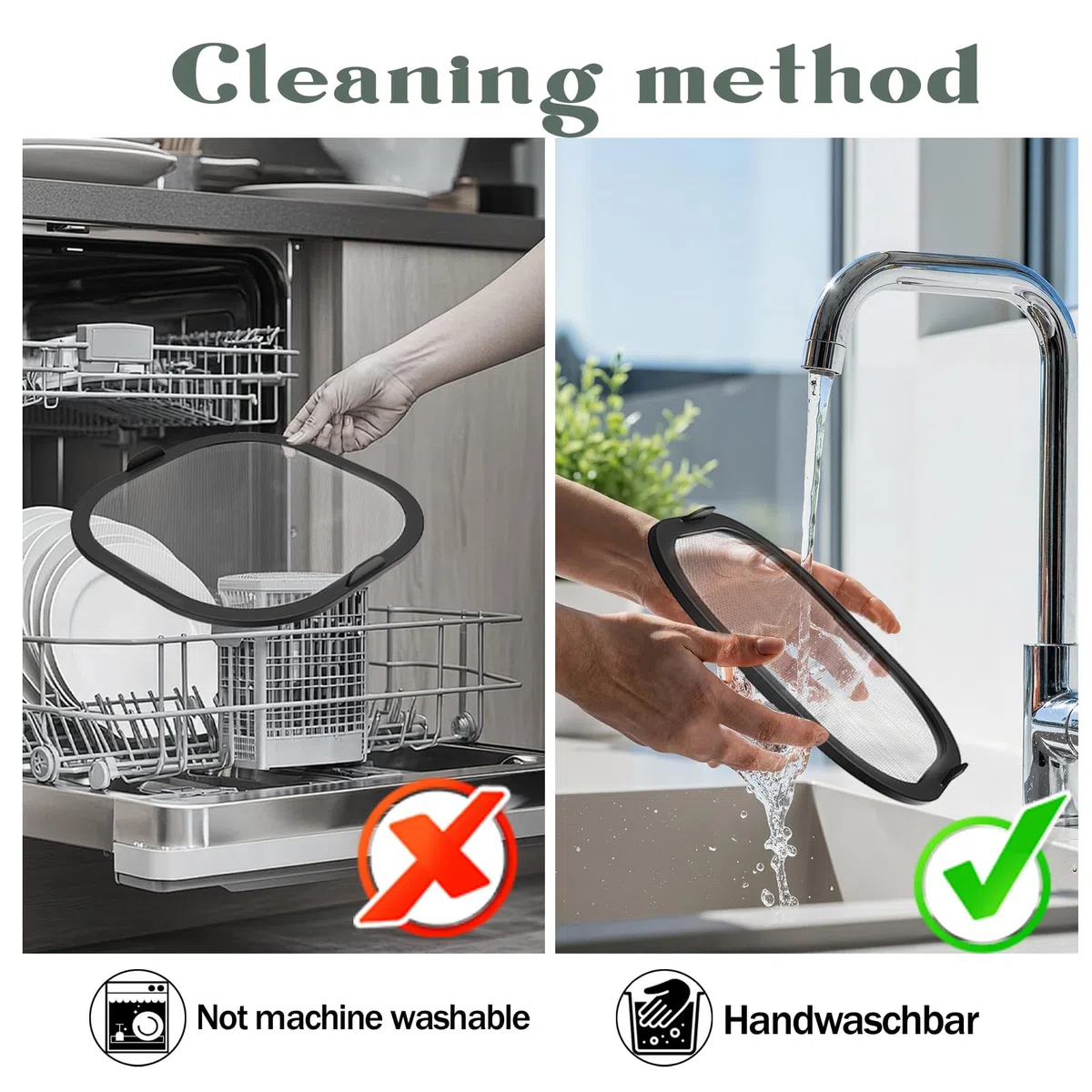 3 Pezzi Stampi Silicone e Griglia Anti Proiezione Magnetica in Acciaio Inox per Ninja CRISPi Friggitrice ad aria AS101EU, Air Fryer Accessori per Ninja Air Fryer AS101EU (1)