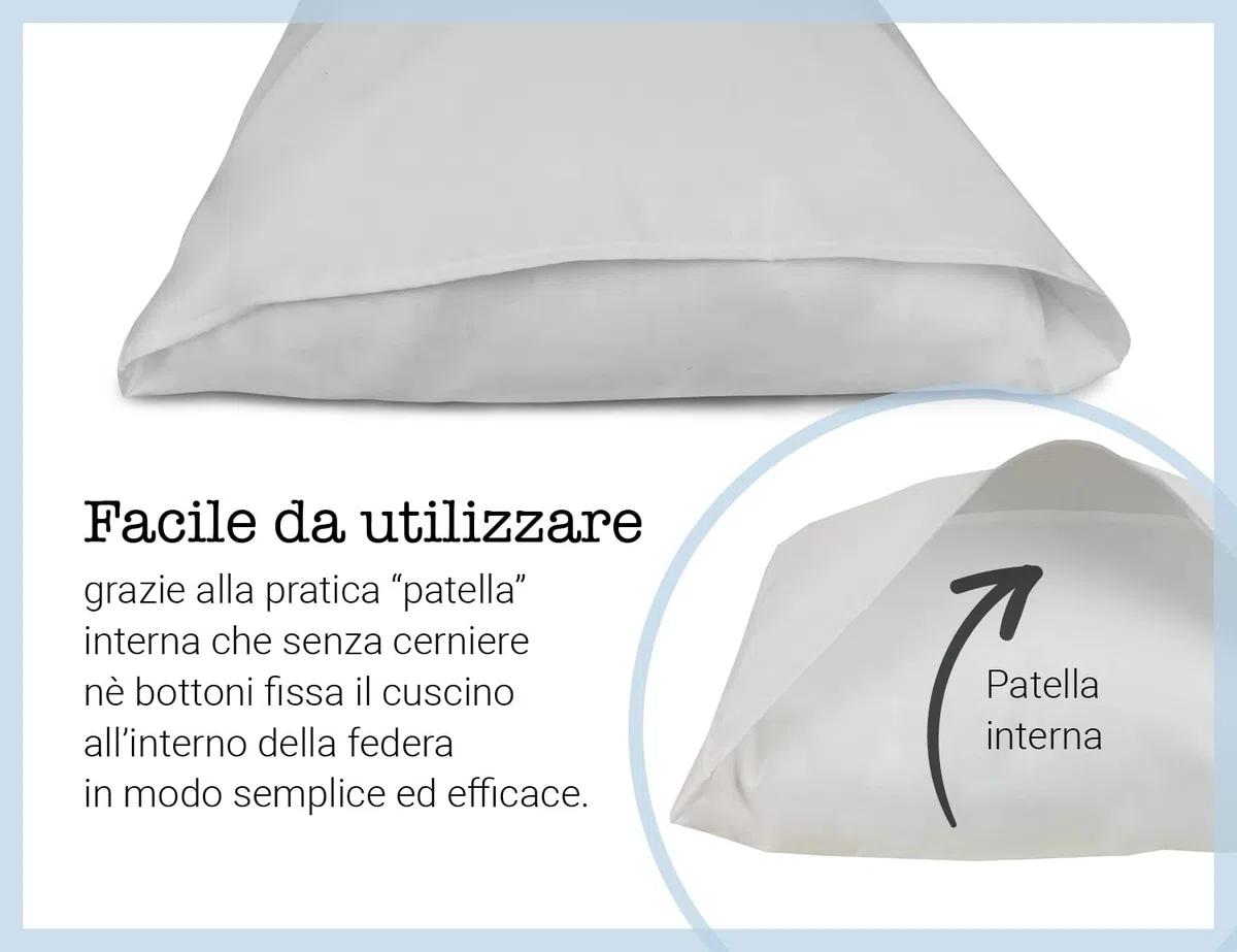 Banzaii Coppia Federe per Cuscini Letto 100% Puro Cotone Traspirante, Anti Acaro, Alta Qualità 50x80 cm, Made in Italy, Grigio Scuro