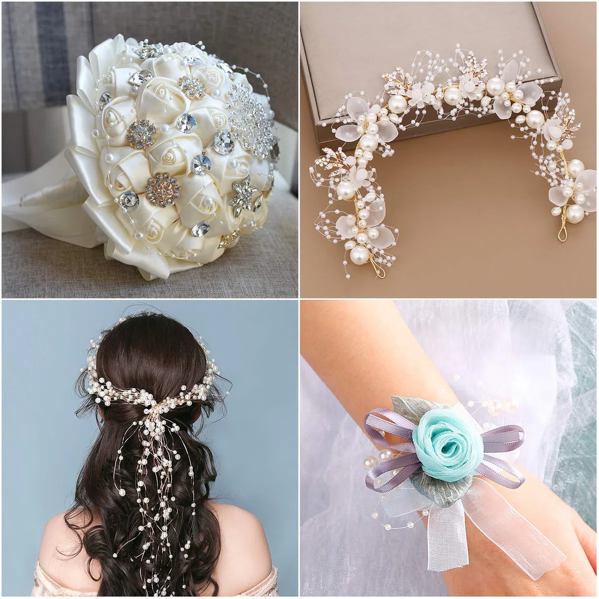 Ghirlanda di Perle 60 Metri Catena di Perle Artificiale Ghirlanda Fili Perline Bianco DIY Decorazioni per Martimonio Natale Ornamenti