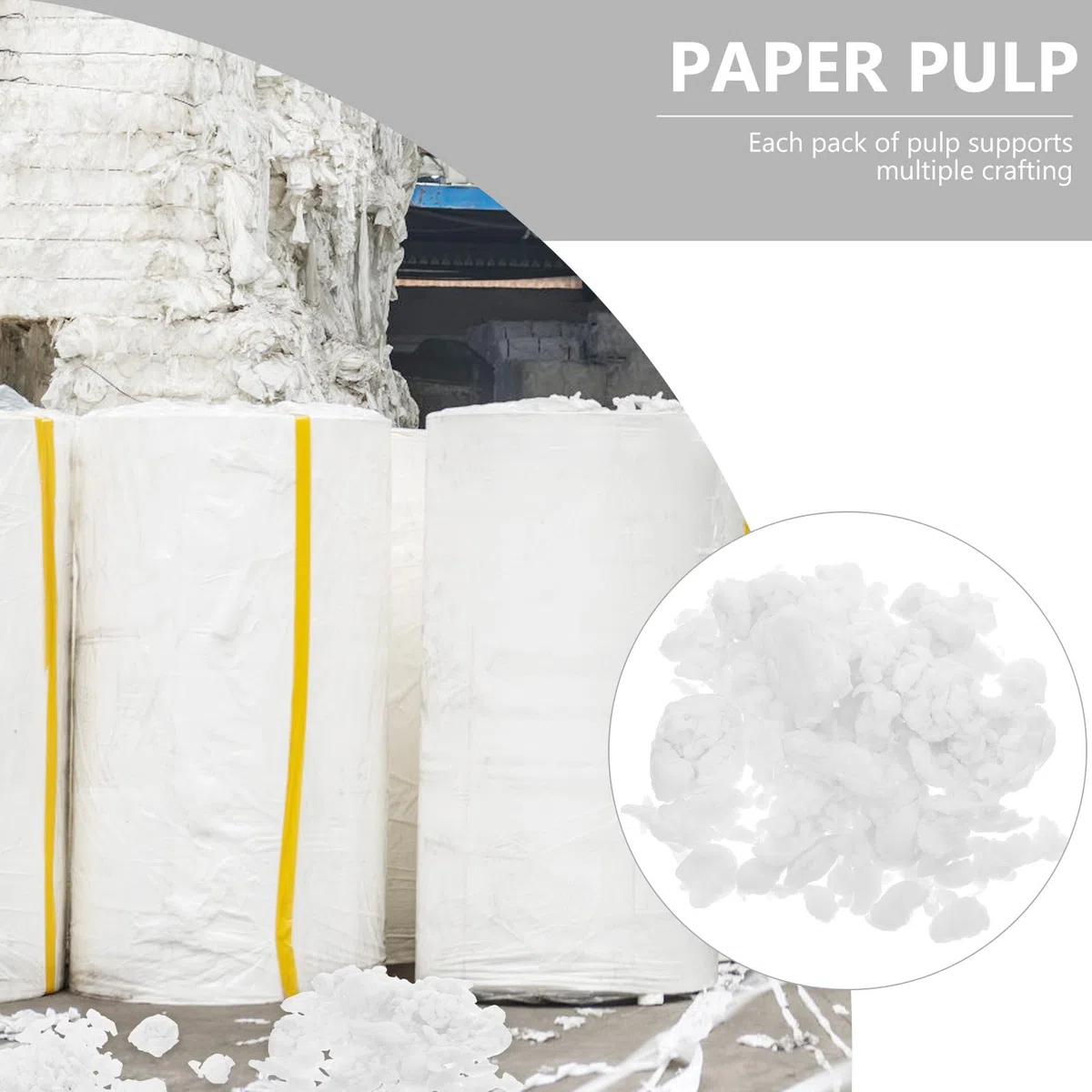 JOINPAYA Polpa di Carta Naturale Bianca e per Sessioni Creative Texture Autentica 500g per Artigianato Fai-da-te e Produzione Carta a Mano