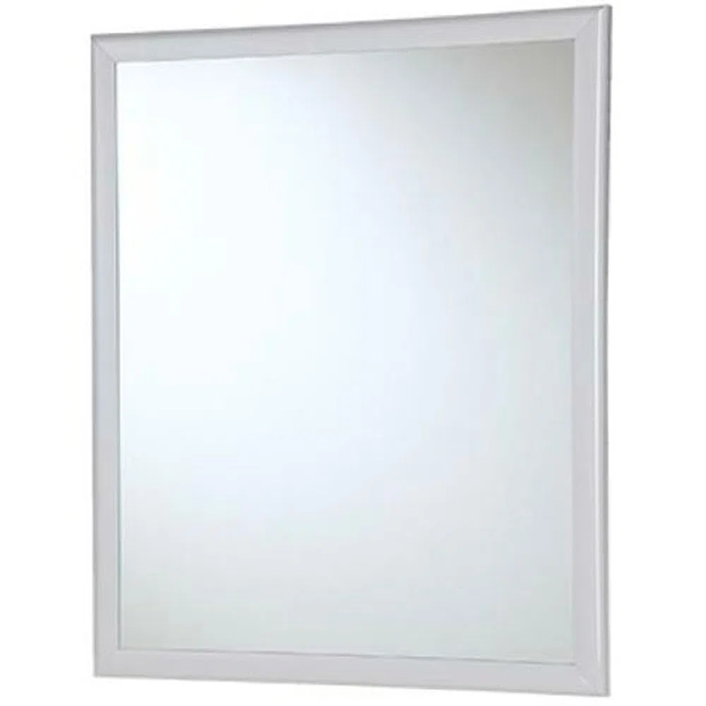 Feridras 332006 Specchio con Cornice, ABS, Bianco, 2x40x50 cm