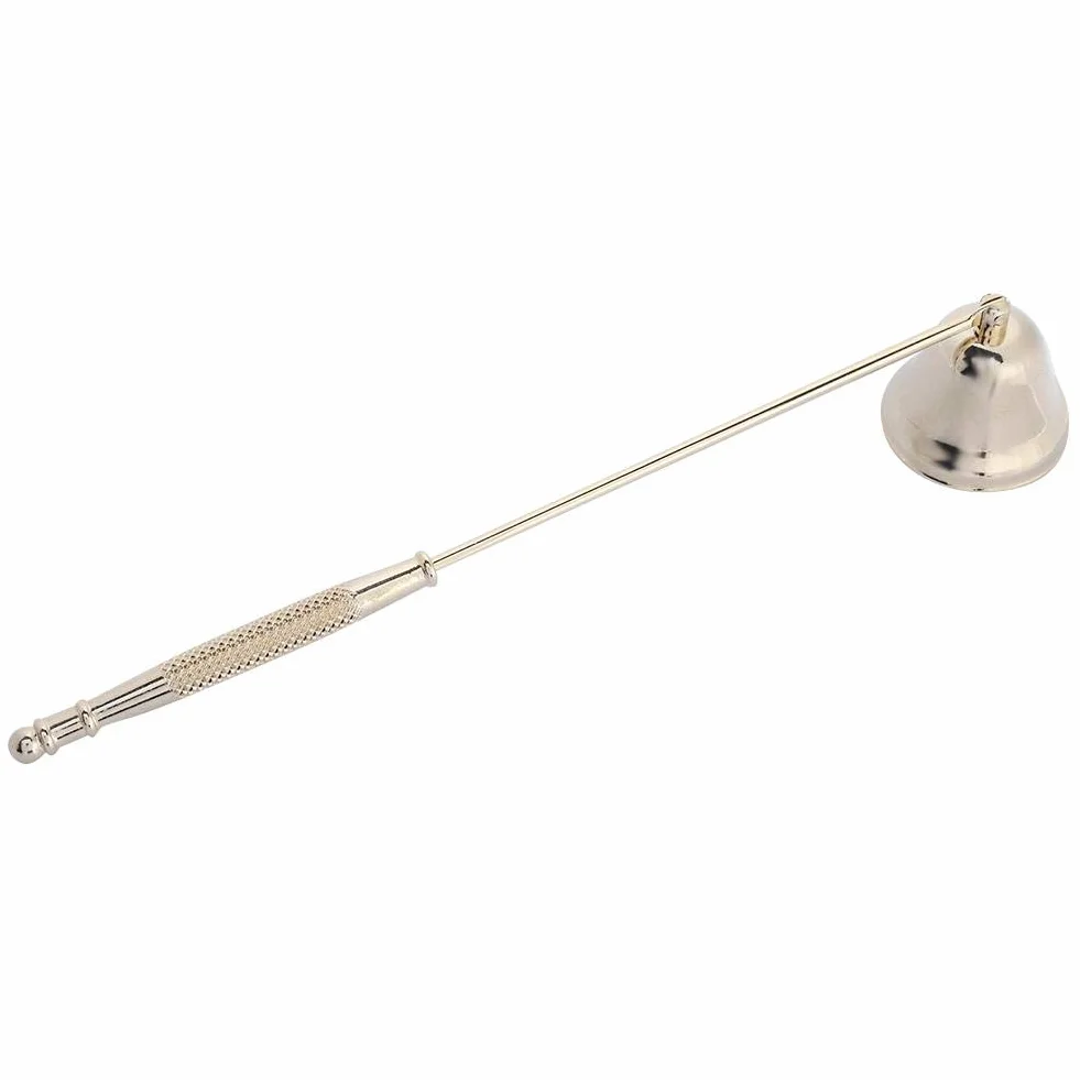 MAGT Spegni Candela, Estintore per Candele in Acciaio Inossidabile Stoppino Trimmer a Forma di Campana Snuffer Wick Trimmer per Spegnere Casa (Oro)