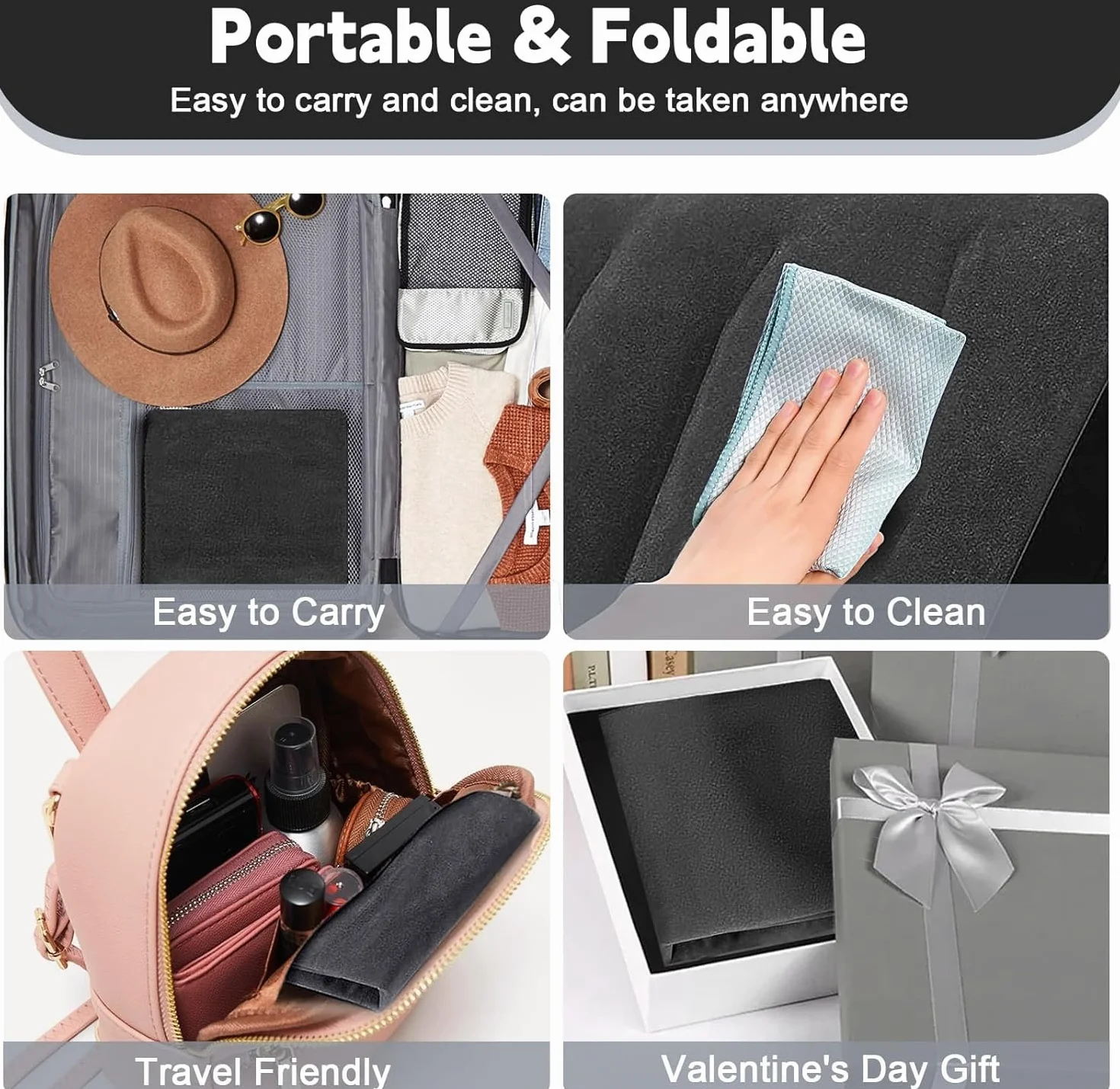 Prosixtoy Cuscino a Cuneo Portatile Cuscino Gonfiabile - Cuscini per le Gambe Cuscino a Cuneo per Dormire, Elevazione delle Gambe, Cuscino per Letto, Viaggi, Campeggio, Deflazione Rapida (Nero)