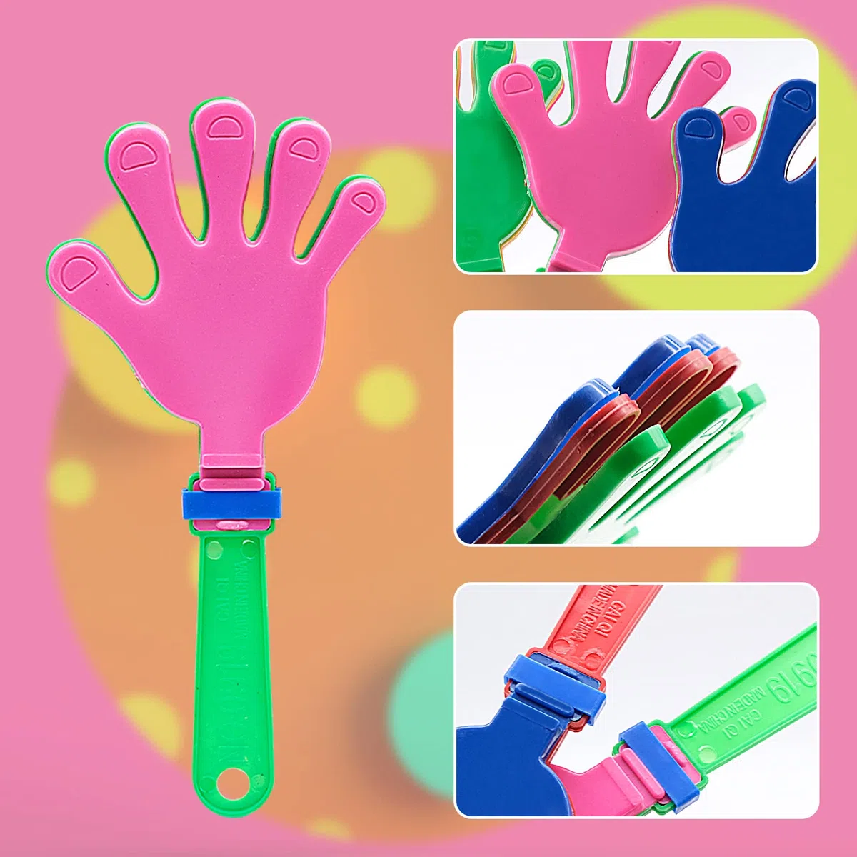 20 Pezzi Clapper a Mano – Battimani in Plastica da 19cm per Feste, Eventi Sportivi e Celebrazioni