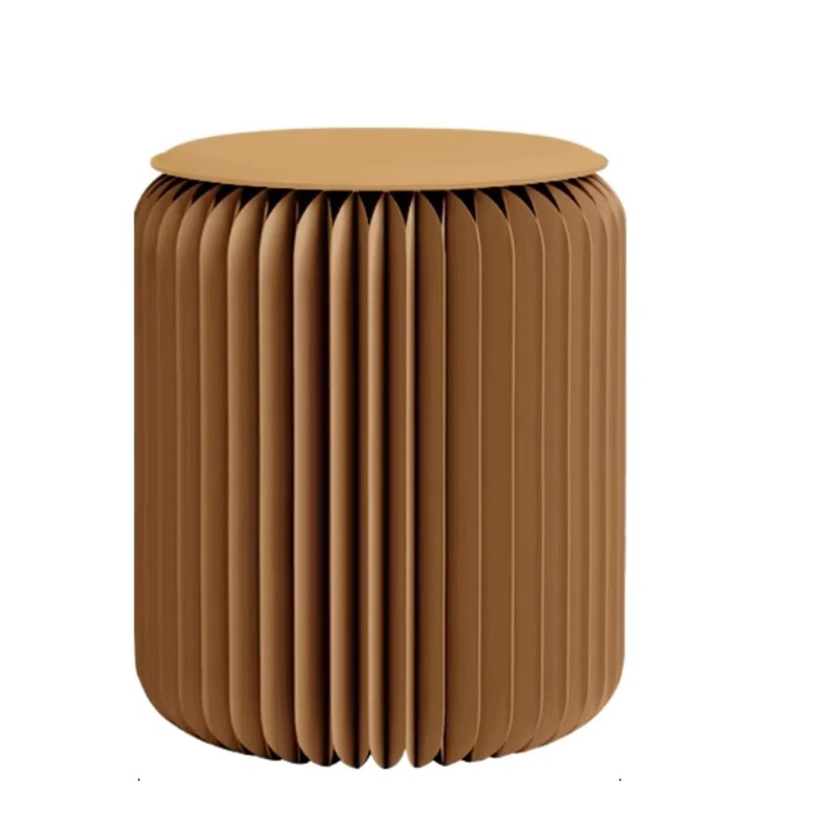 Sgabello pieghevole BOLGTO, rotondo 2 in 1, tavolino moderno, carta kraft, multifunzione, per scuola, soggiorno, decorazione