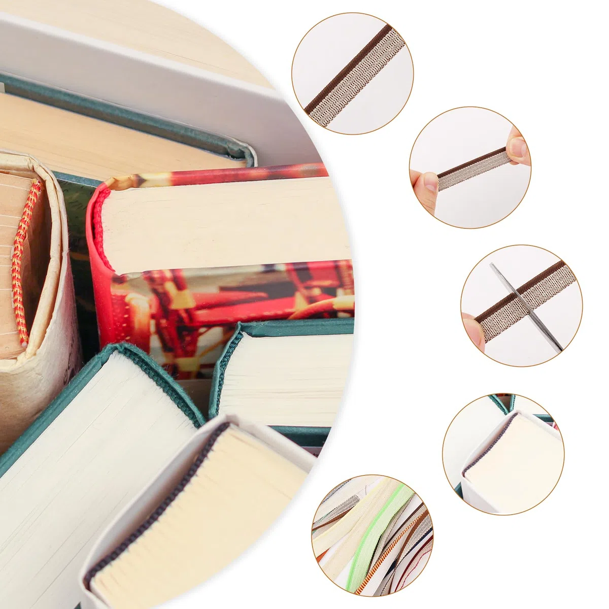 48pz Fasce per Rilegatura di Libri, 30x1,27cm 24 Colori Rilegatura di Libri con Fascia per Libri Panno per Rilegatura Libri per Rilegatura Libri per Principianti Riparazione Decorazione Libri