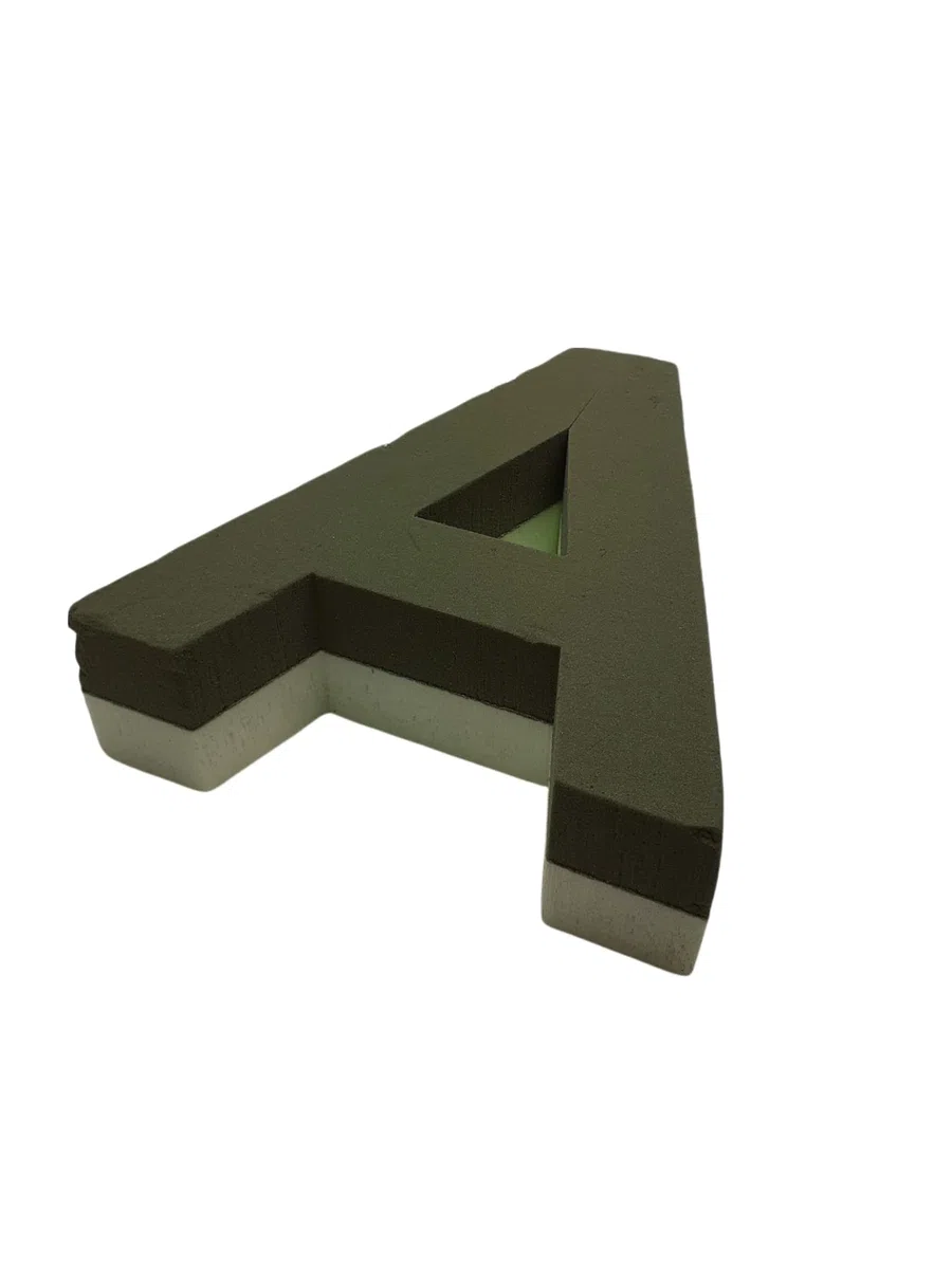 Seat Flor spugna per fiori a forma di lettera, dalla A alla Z (altezza 25 cm.) spugna per decorazioni floreali (lettera A)