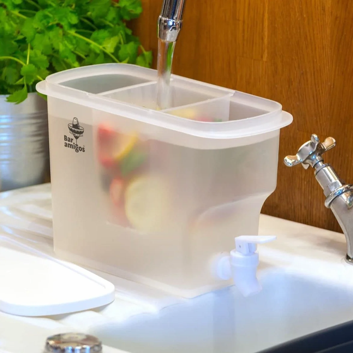 Bar Amigos Contenitore per infusione di frutta 3,5 l PETG rubinetto bevande serbatoio