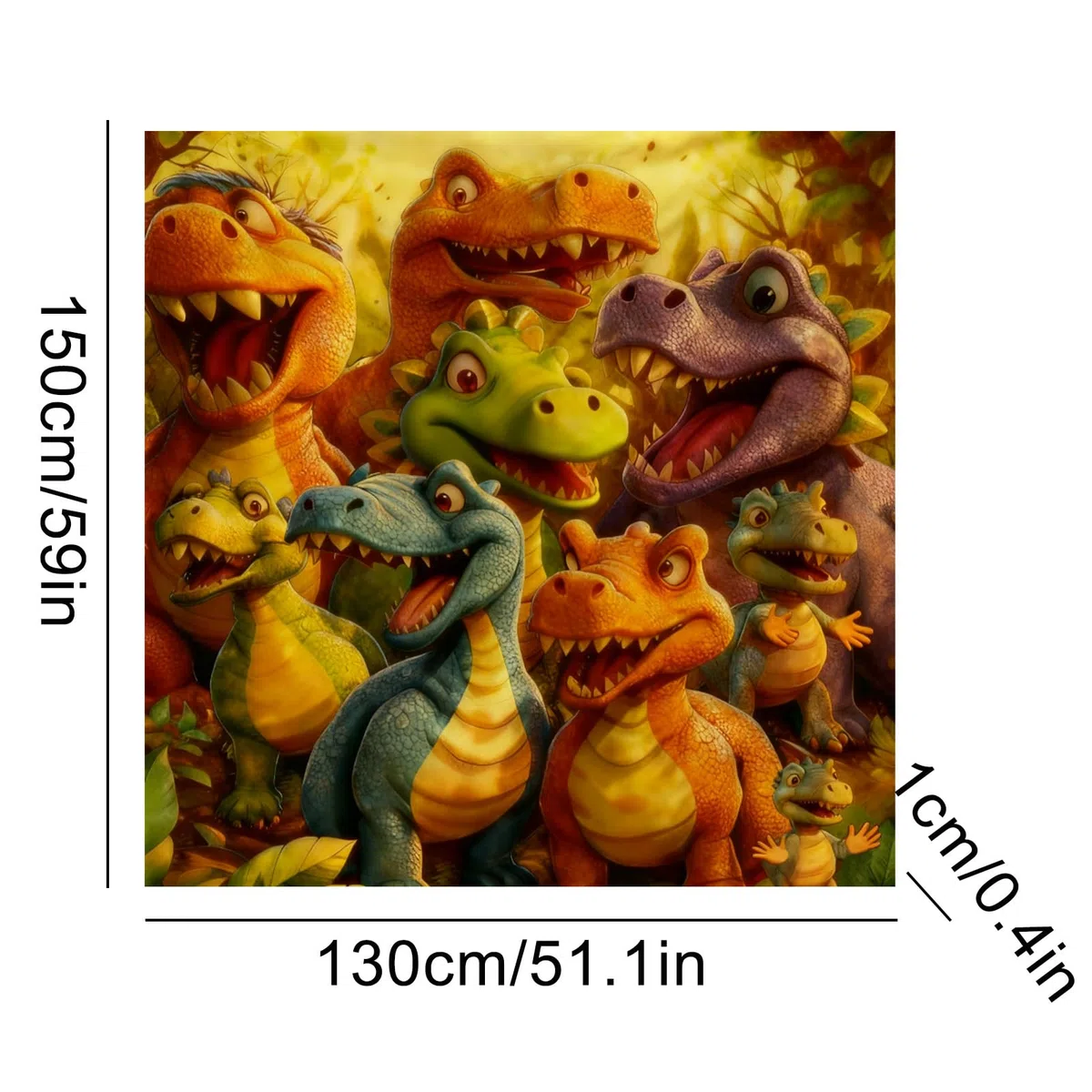Coperta Dinosauro,Stampa Digitale Ad Alta Definizione Motivo Dinosauro | 150x130 cm Morbida Coperta In Flanella Con Stampa Animali | per , Divano, Angolo Lettura, Camera da , Ufficio, Casa, Viaggio