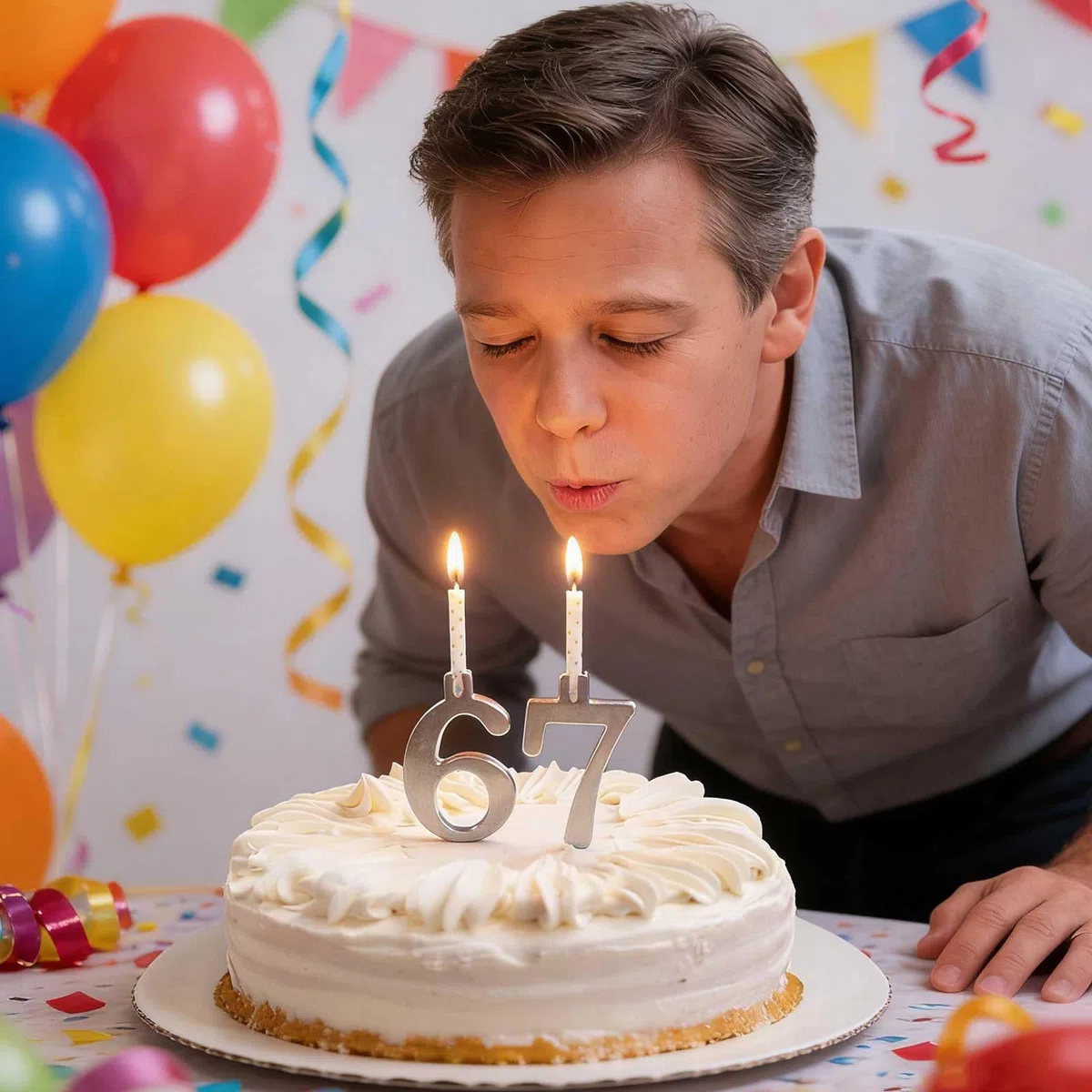 Set di Porta Torta con Candeline Numeriche per Compleanno, Rinnovabile, in Argento 0-9, Decorazioni per Feste di Compleanno e Celebrazioni