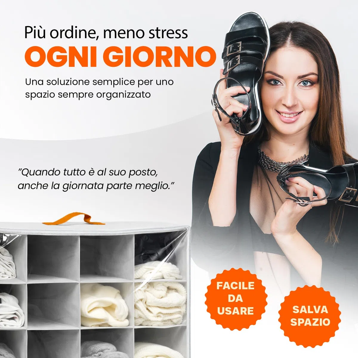 Generico Scarpiera Salvaspazio, Organizzatore Scarpe con Coperchio Trasparente, Porta Scarpe Pieghevole 50x40x30 cm in Tessuto e PVC