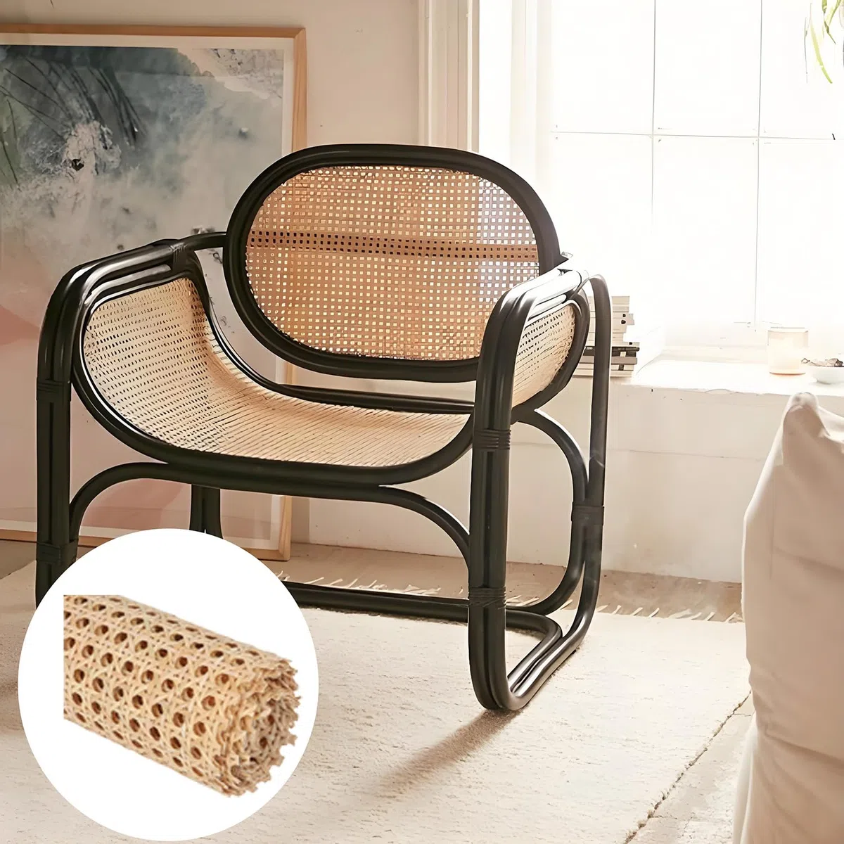 Cane Webbing - Rotolo di rattan intrecciato viennese, per progetti di caning, decorazione per la casa, 40 x 100 cm