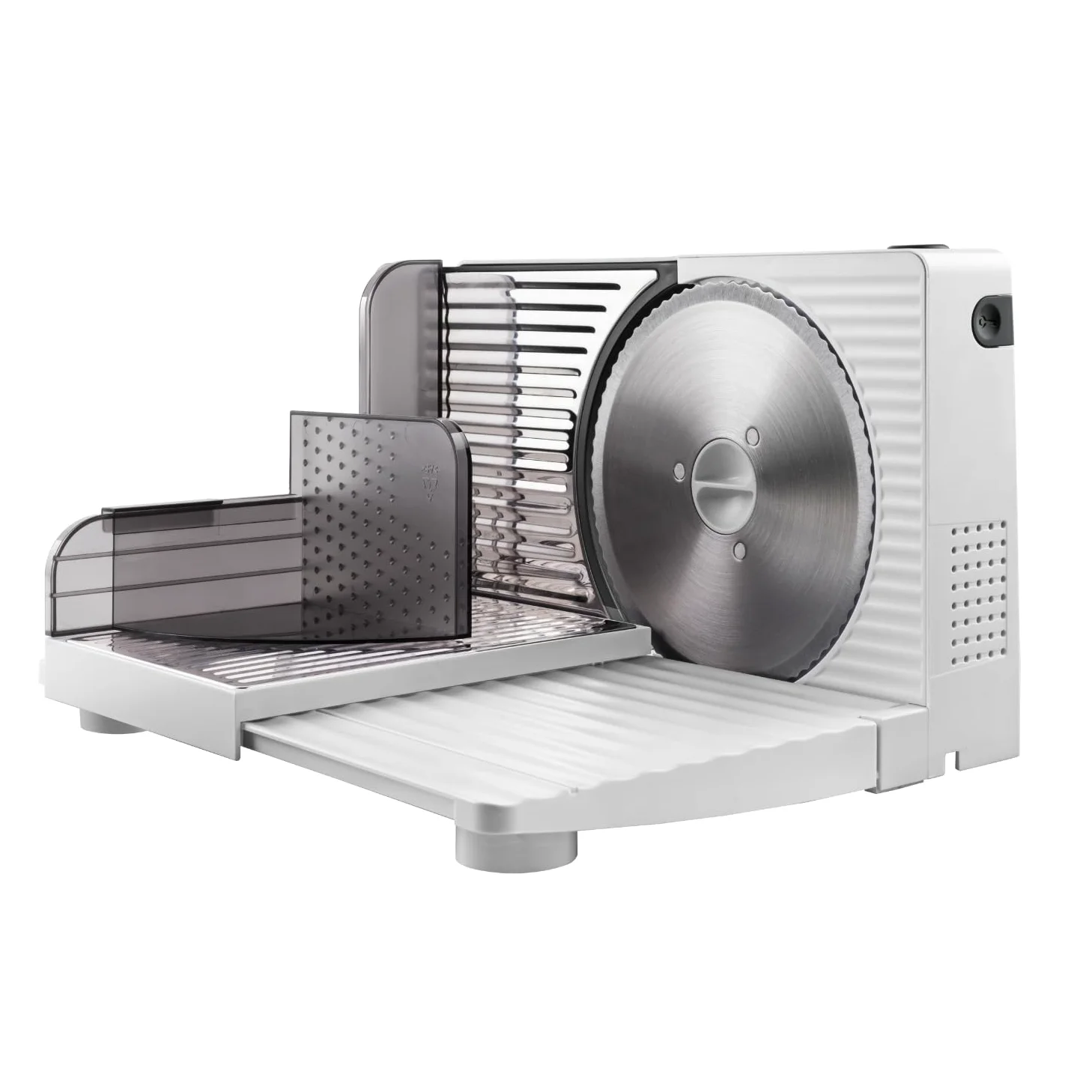 Taurus - affettatrice pieghevole Cutmaster Compact 100 W | lama acciaio inox 17 cm | spessore 1-15 mm | pulsante sicurezza | design compatto | per tutti i tipi di alimenti