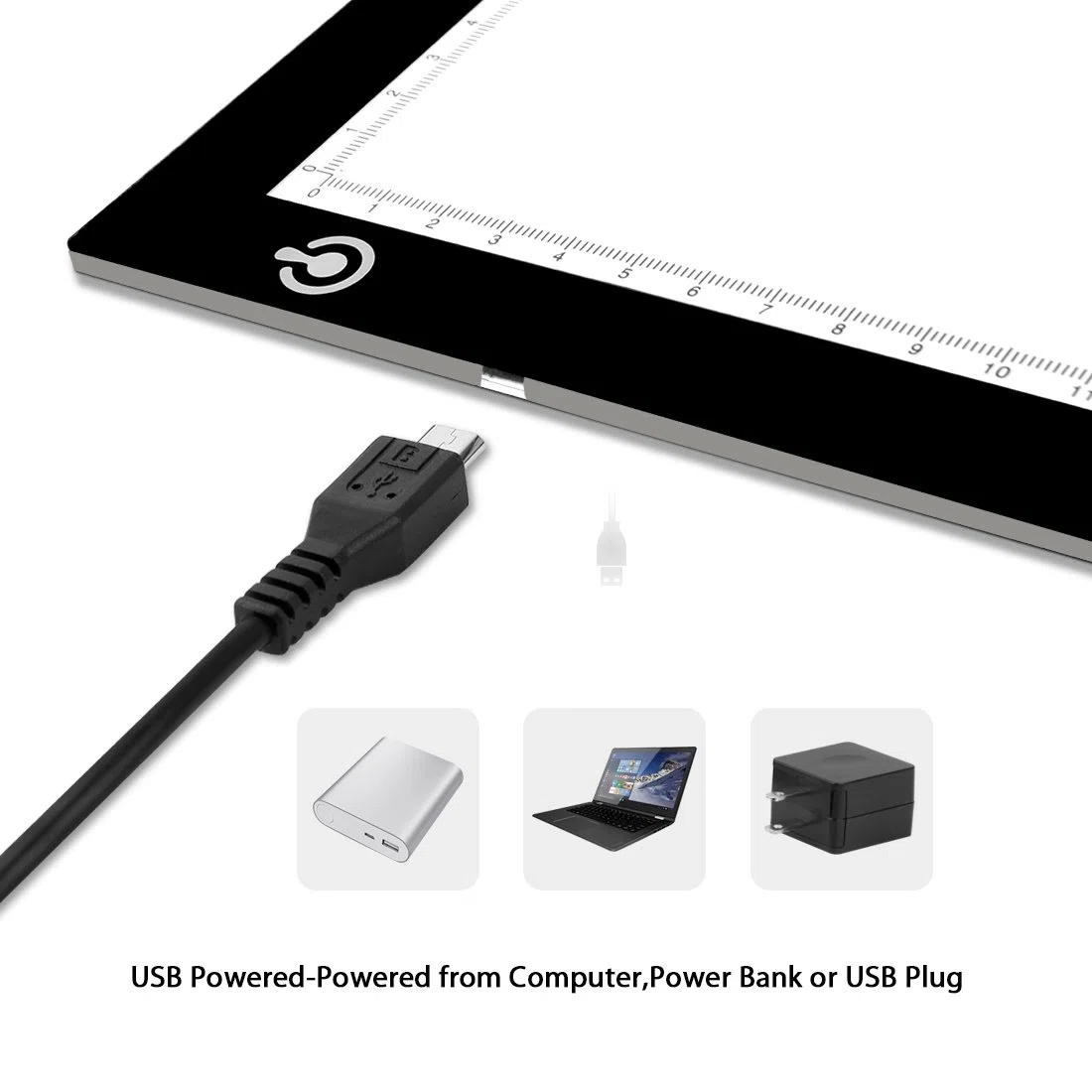 LITENERGY Scatola luminosa di tracciamento A4 9x12 Pollici in Lega Ultra Sottile Solo 5mm USB Power Light Table per artisti, disegni, schizzi, animazione