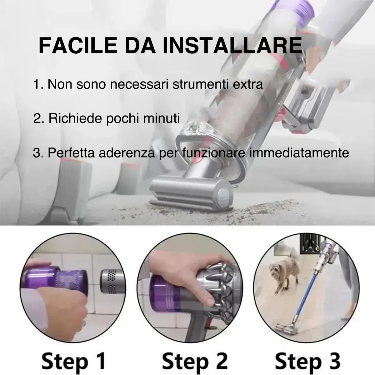 4 Pezzi Filtri di Ricambio V11 per Dyson - Compatibili con Aspirapolvere Dyson V11 Animal/Absolute/Torque Drive/Fluffy/Complete Pro e V15 Detect SV14, Sostituisce Parte n. DY-970013-02 e 97 (4)