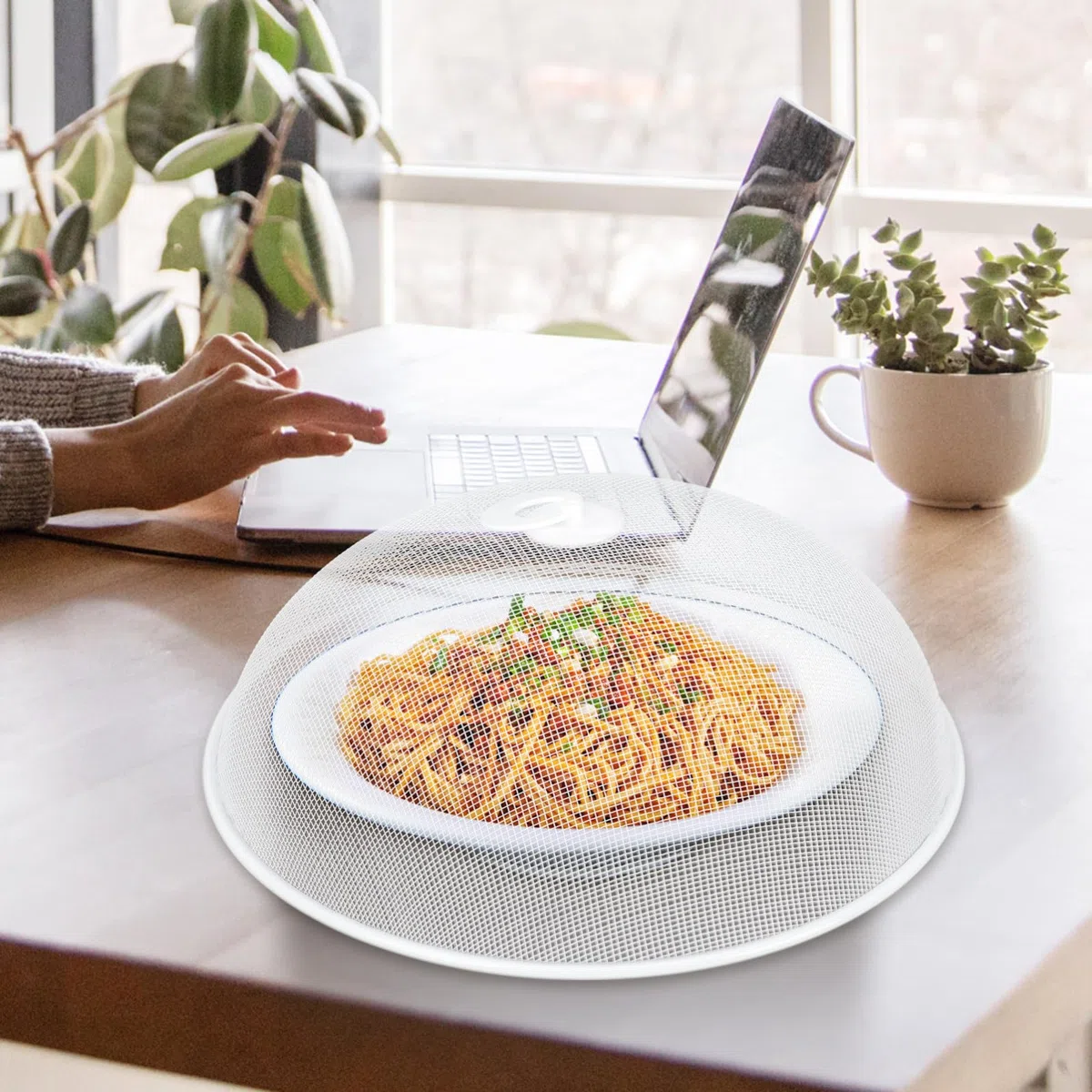 Copertura Alimentare in Rete Antimosche Leggera e Traspirante Coperchio Proteggi Cibo Rotondo con Gancio per Cucina Picnic e Outdoor Protezione Effettiva per Frutta e Piatti Vari