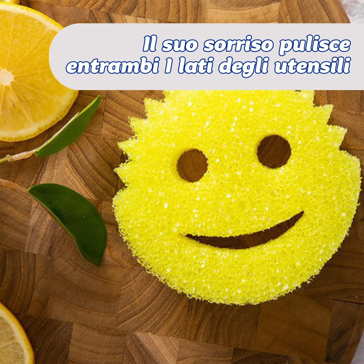 Scrub Daddy Originale Spugna Piatti Lavabile, Spugne Cucina e Bagno, Non Graffia Prodotti per la Pulizia della Casa, Design Morbido e Compatto FlexTexture, Lavabile in Lavastoviglie, Gialli 2 Pz