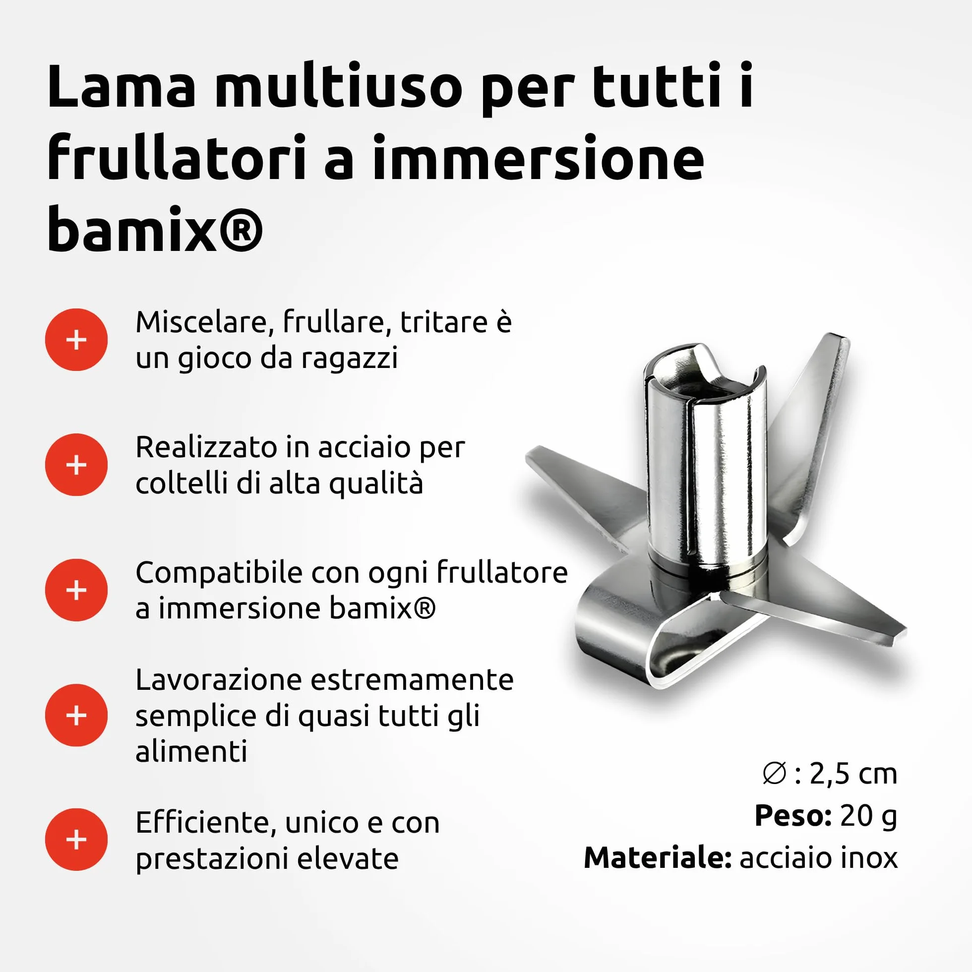bamix - Lama multiuso in acciaio inox